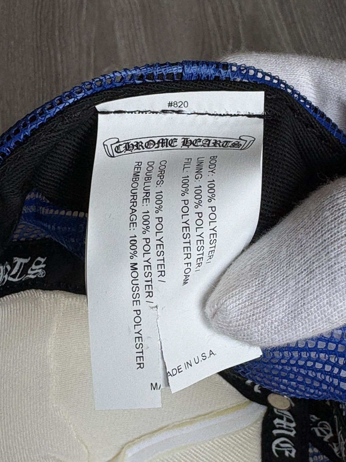 Chrome Hearts Chrome Hearts Black Eye Chart Hat Size ONE SIZE - 6 Thumbnail