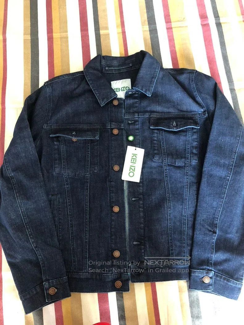 Kenzo KENZO Denim Jacket with Mermaid Embroidery. Size US XL / EU 56 / 4 - 1 Thumbnail