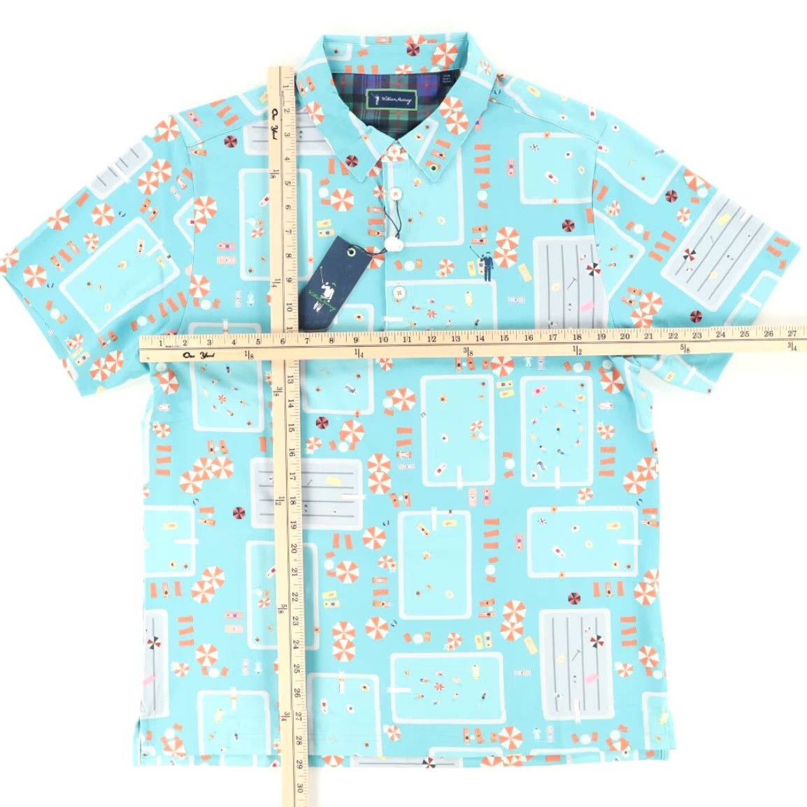 Vintage William Murray Fish Outta Water Golf Stretch Polo Shirt Blue Men's L Shirt Size US L / EU 52-54 / 3 - 3 Thumbnail