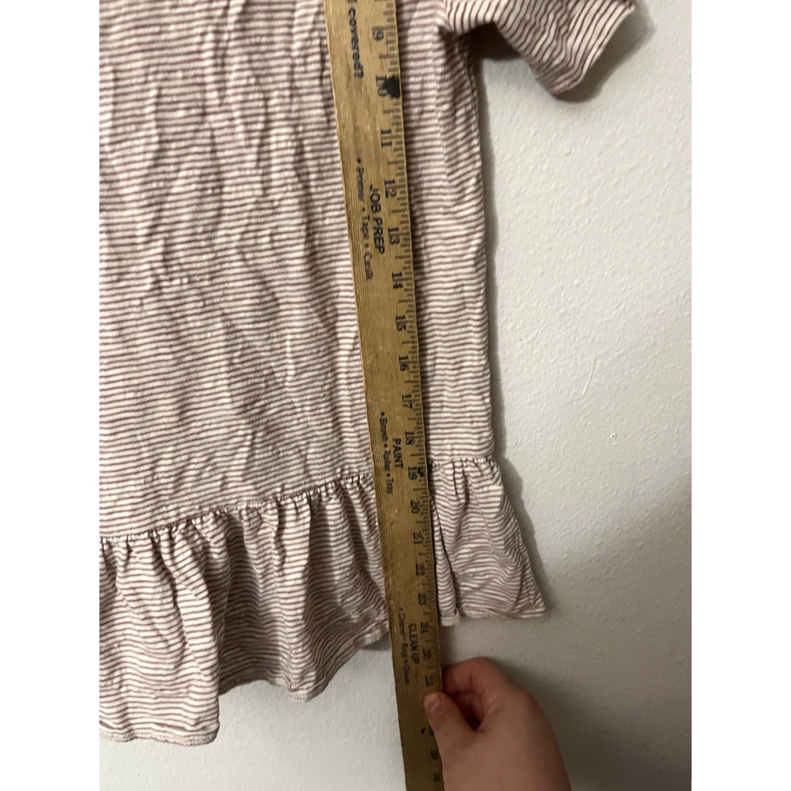Lucky Brand Luck Brand Women's Brown Stripe Short Sleeve Pullover Top M Casual Blouse Shirt Mens Womens Girls? Size M / US 6-8 / IT 42-44 - 4 Thumbnail
