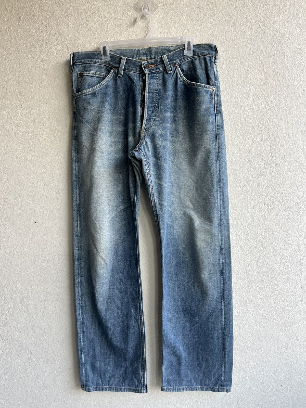 Lee Vintage 90s Lee Riders Side Tag Fade Denim Selvedge Jeans Size US 34 / EU 50 - 2 Thumbnail