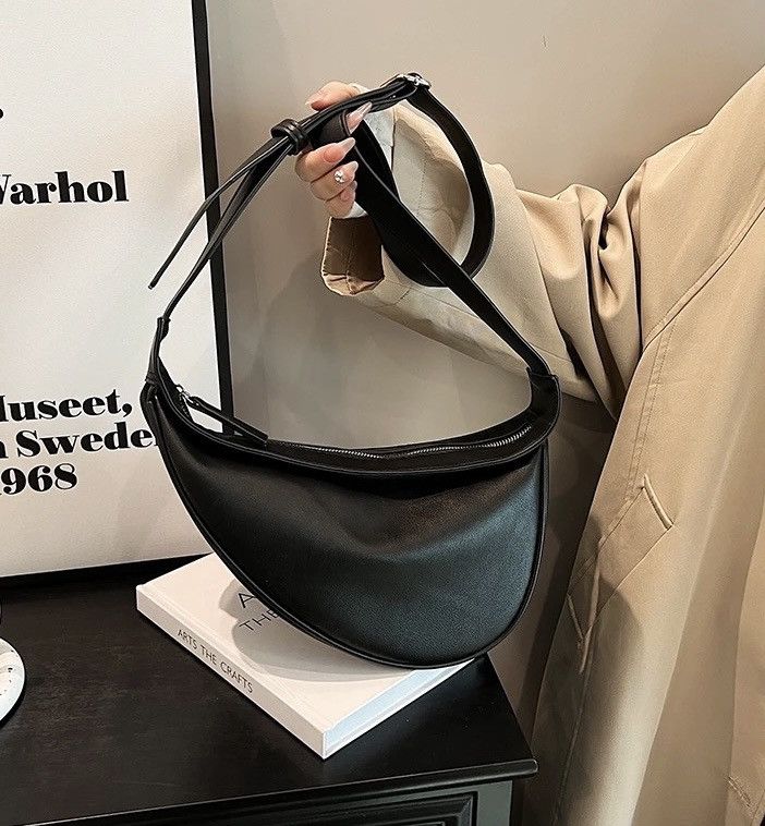 Vintage Capacity Zipper Shoulder Crossbody Bag PU Leather Size ONE SIZE - 3 Thumbnail
