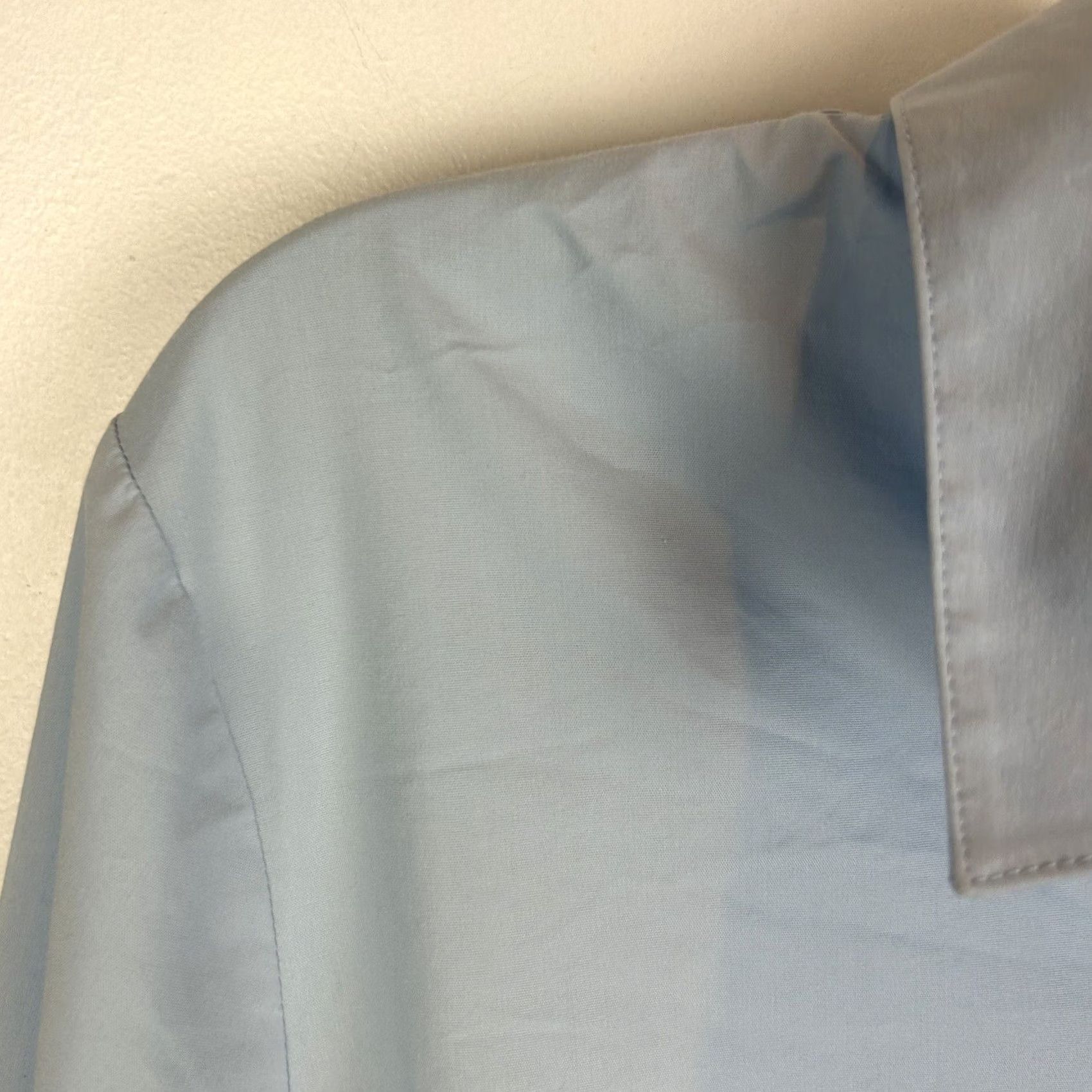 J. Jill J Jill Womans L Light Blue Half Button Tunic Top Blouse Collar Lagenlook Size L / US 10 / IT 46 - 4 Thumbnail