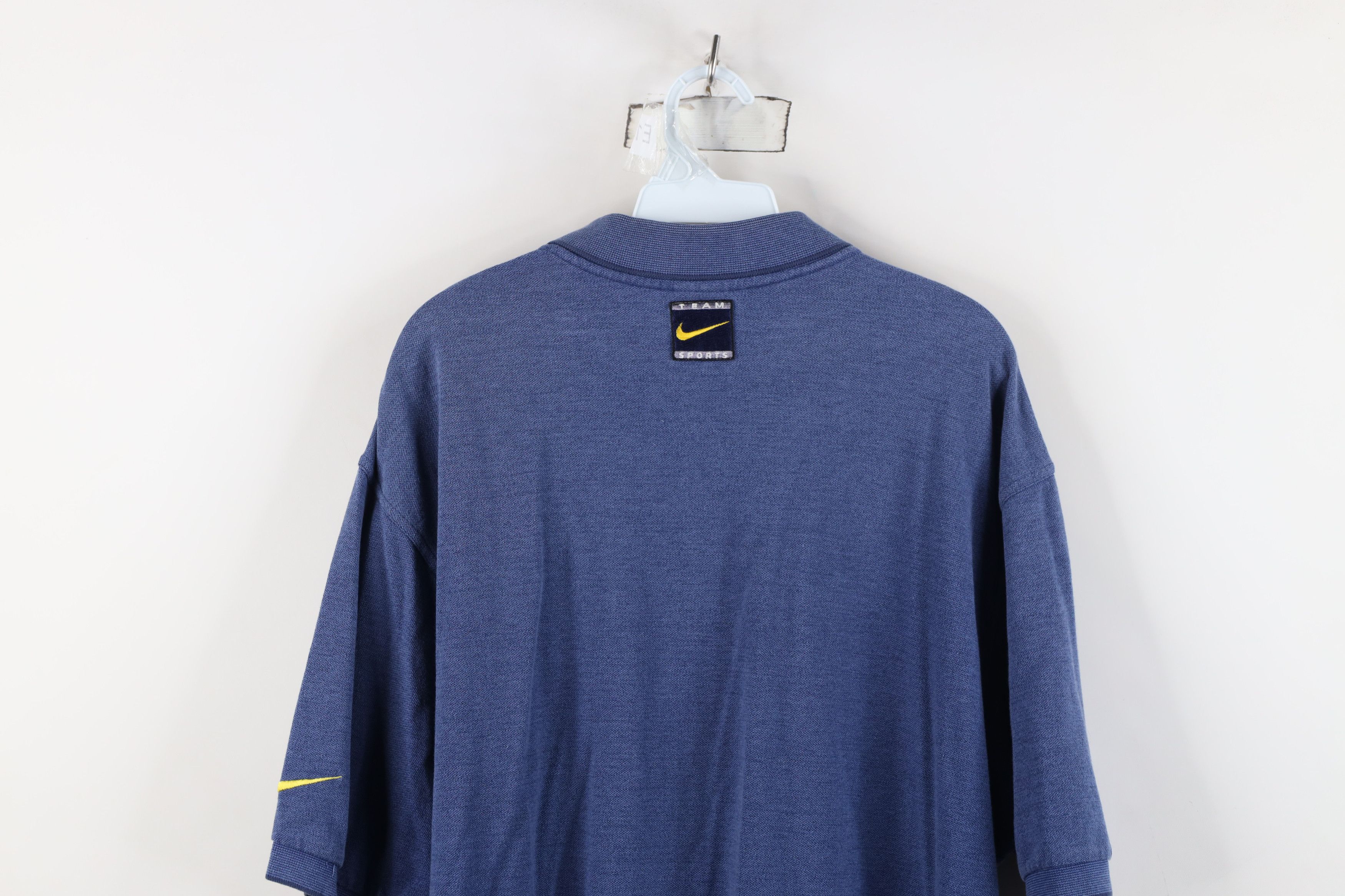 Nike Vintage 90s Nike M University of Michigan Football Polo Blue Size US XL / EU 56 / 4 - 13 Thumbnail