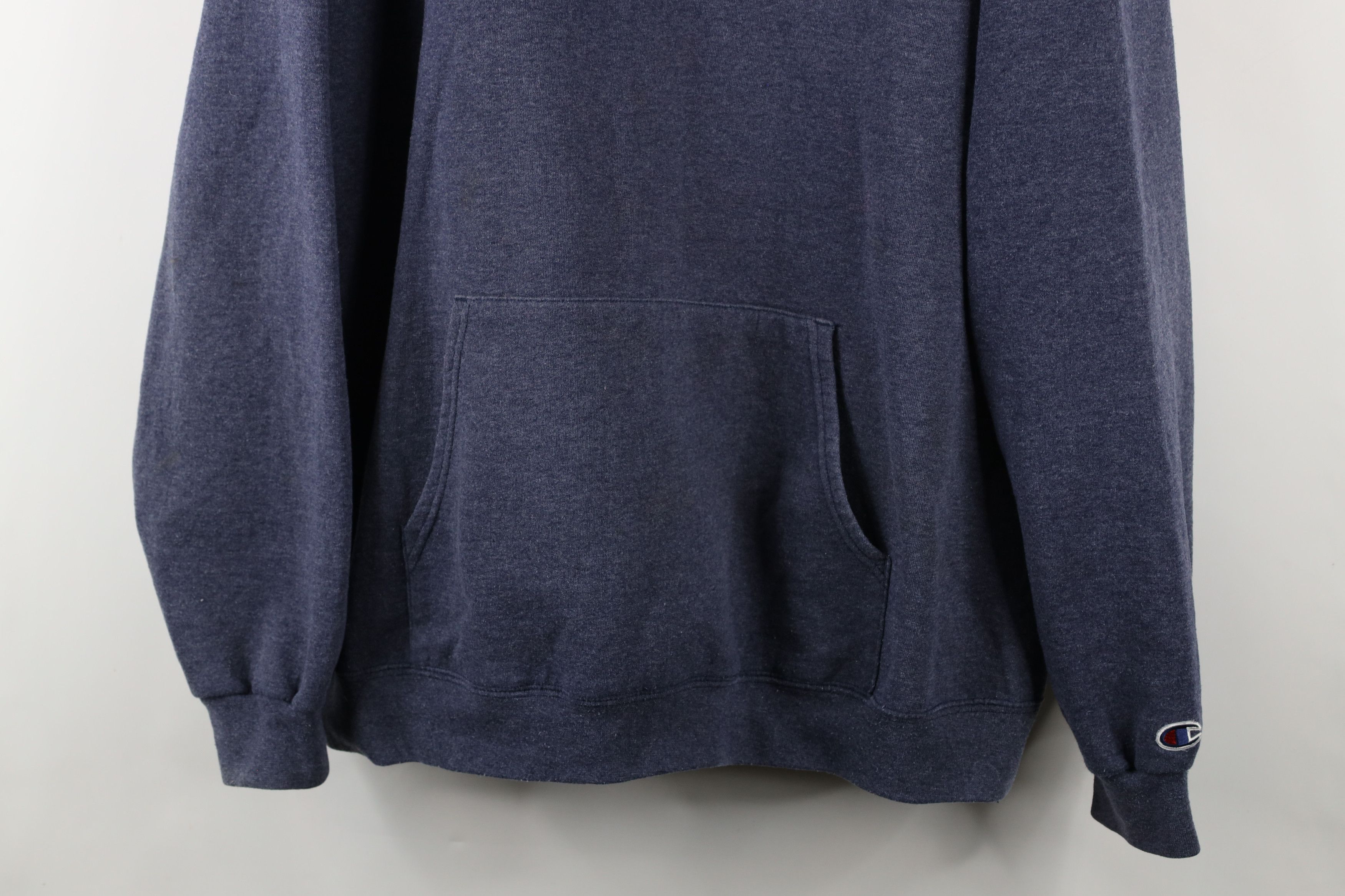 Champion × Vintage Vintage Champion Blank Hoodie Sweatshirt Heather Blue Size US XXL / EU 58 / 5 - 3 Thumbnail