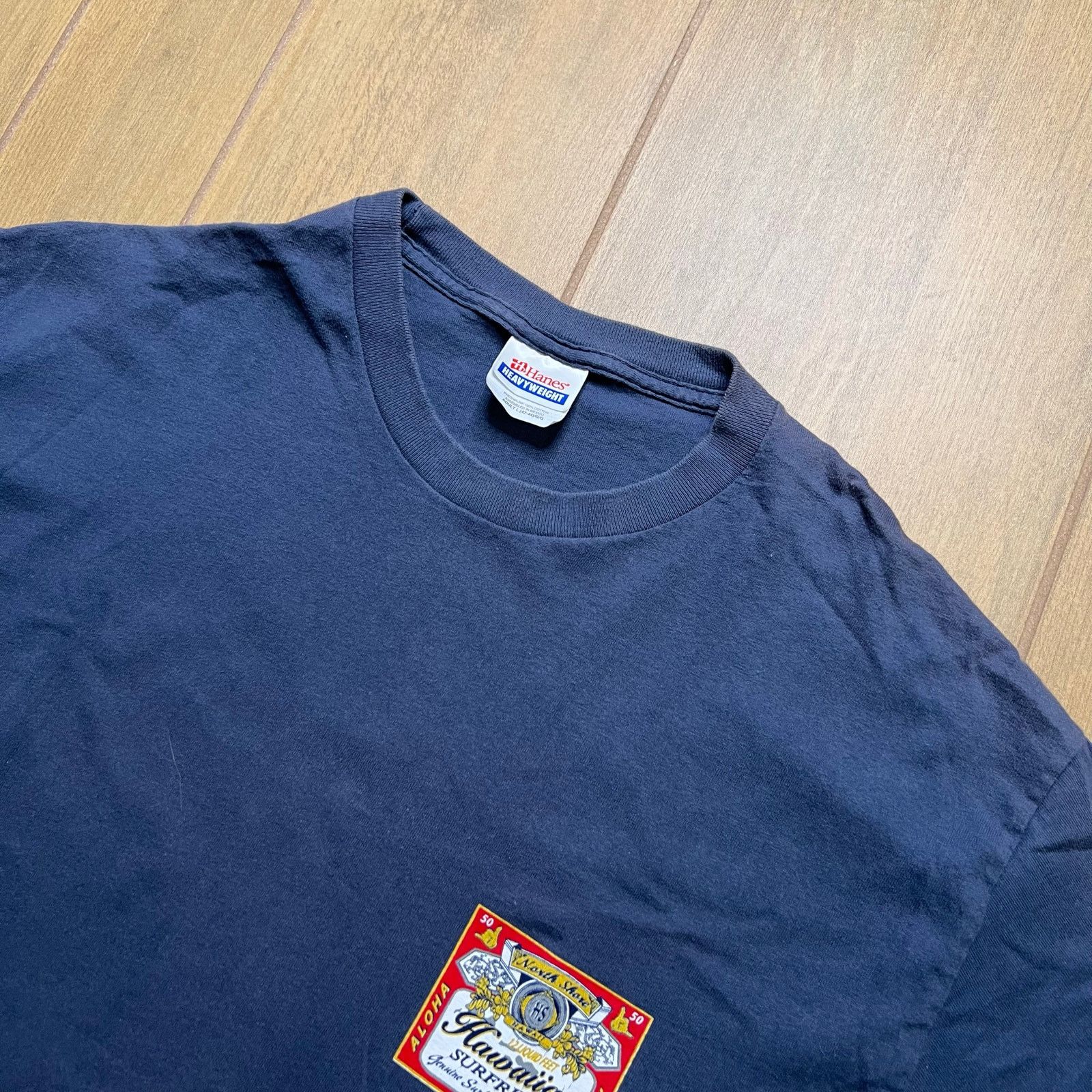 Hanes Y2K Aloha North Shore HS Hawaiian Surfrider Blue T-Shirt L Size US L / EU 52-54 / 3 - 9 Thumbnail