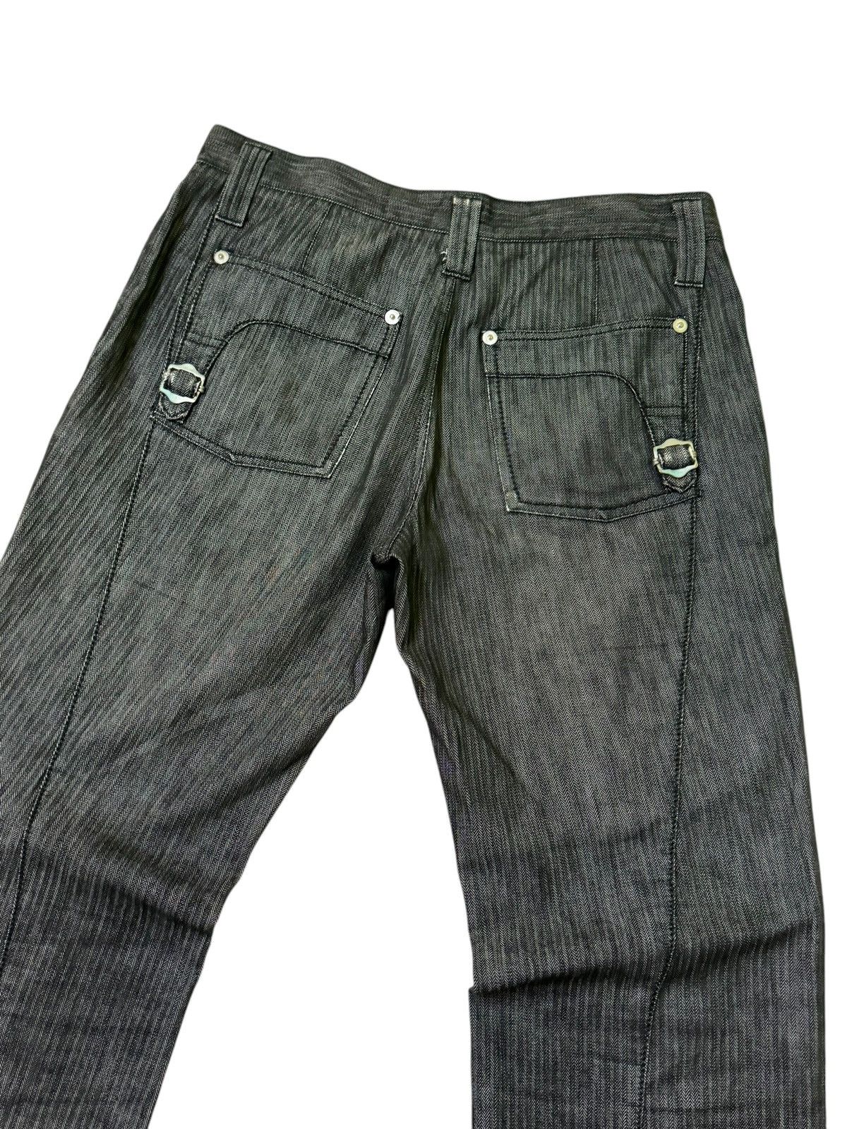 Hysteric Glamour × If Six Was Nine Flare Takiaq.com Asymmetrical Striped Buckle Pocket Pant Size US 33 - 13 Thumbnail