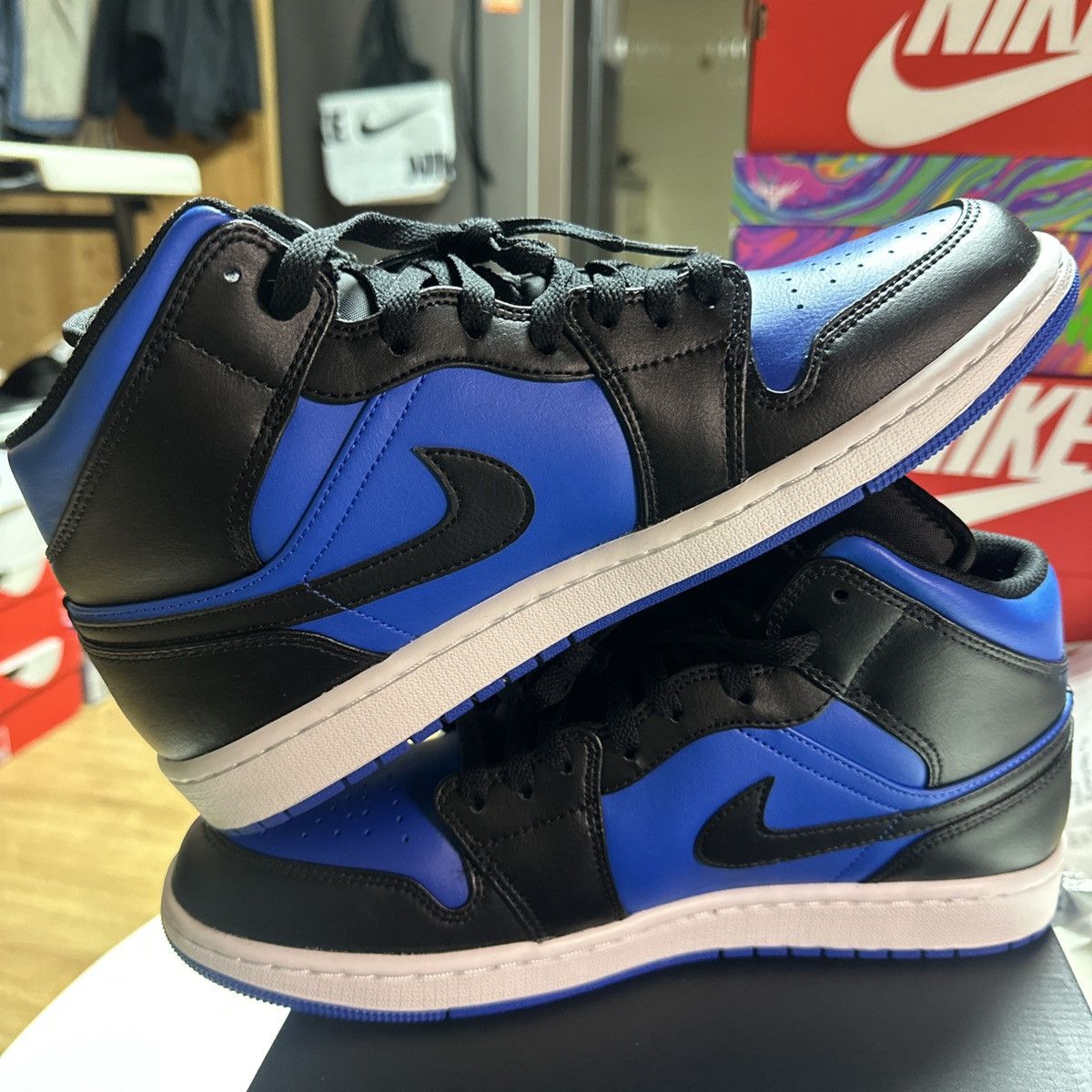 Nike New JORDAN 1 MID ROYAL BLUE-BLACK SZ 10.5 US MEN DQ8426-042 Size US 10.5 / EU 43-44 - 4 Thumbnail