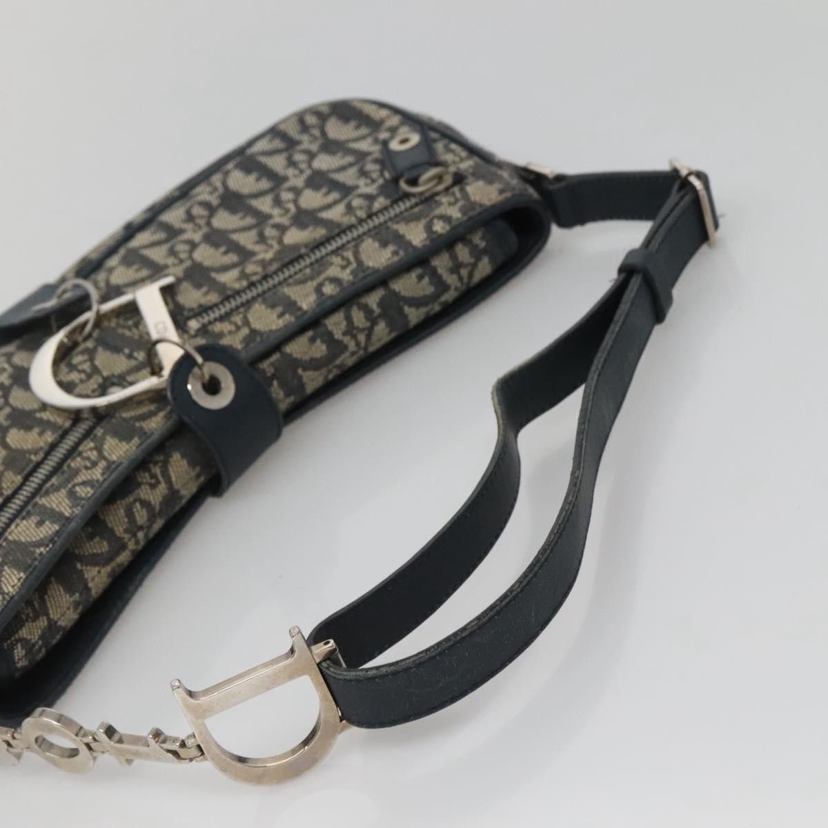 Dior DIOR Trotter Canvas Shoulder Bag Navy Silver Size ONE SIZE - 7 Thumbnail