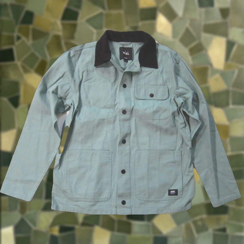 Vans Vans 100% Cotton Green Black Snap Pocket Denim Field Hunt Jacket Men Medium Size US M / EU 48-50 / 2 - 1 Thumbnail