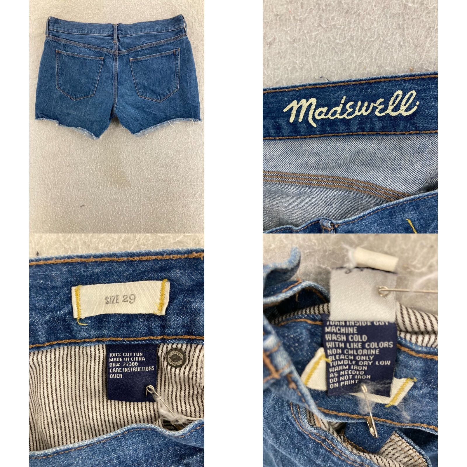 Madewell Madewell Shorts Womens 29 Relaxed Denim Cut-Off Light Blue 5-Pocket Stretch Summer Casual Womens Size 29" - 8 Thumbnail