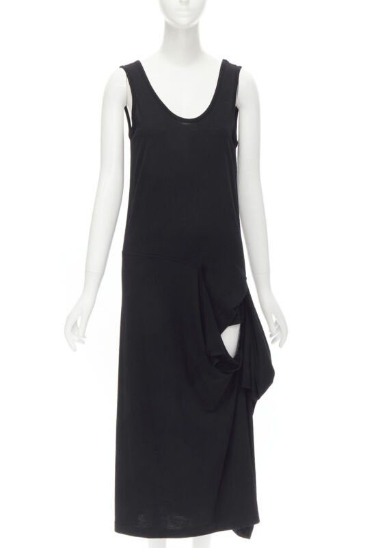 Comme des Garcons COMME DES GARCONS 1980s Vintage draped cut out detail scoop neck midi dress M Size M / US 6-8 / IT 42-44 - 1 Thumbnail
