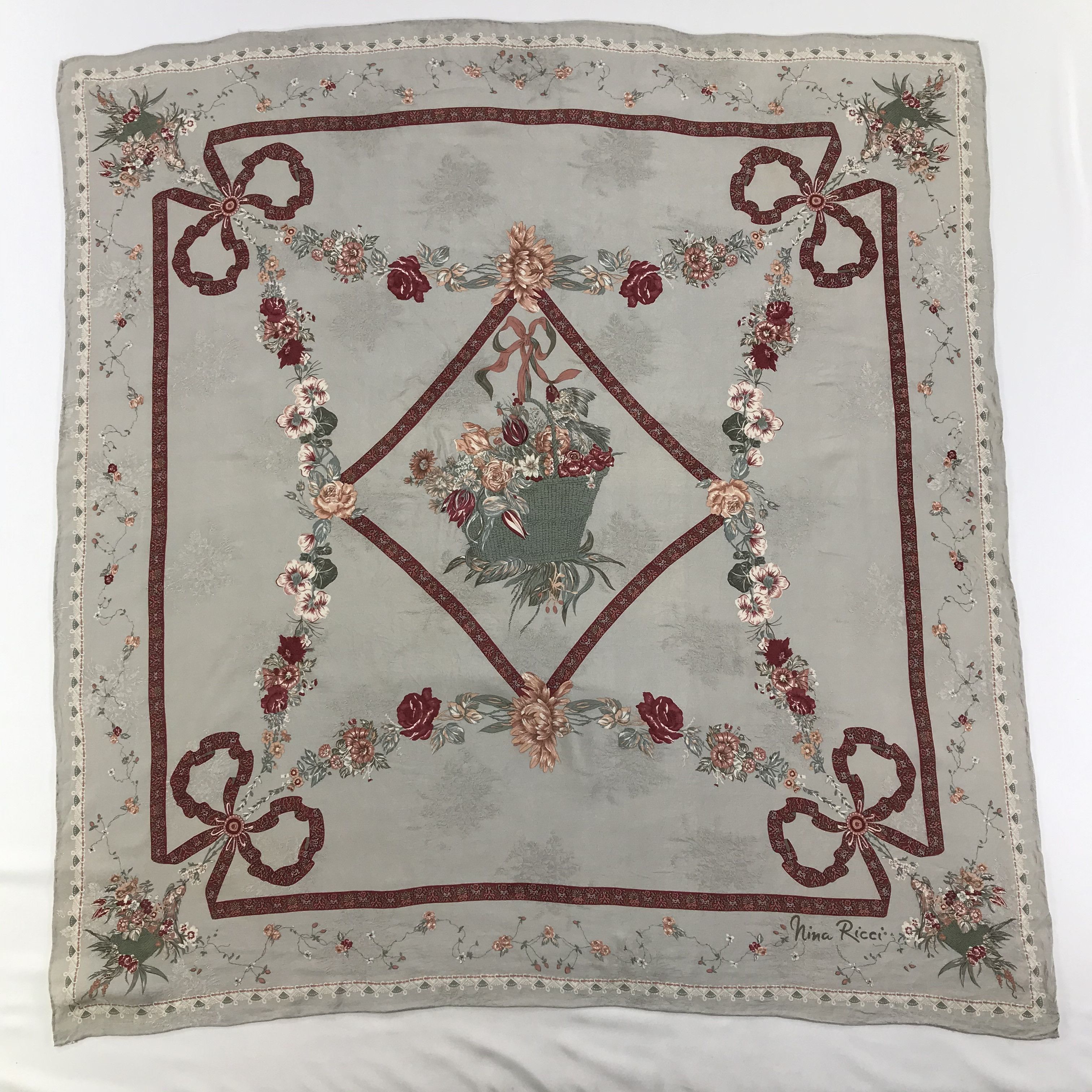 Nina Ricci Vintage Nina Ricci Silk Scarf Size ONE SIZE - 2 Thumbnail