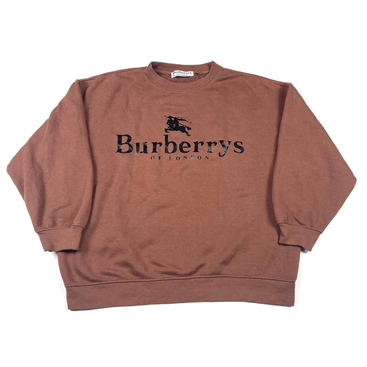 Burberry Rare Brown Burberrys Big Logo Sweatshirt Size: M - L Size US M / EU 48-50 / 2 - 1 Thumbnail