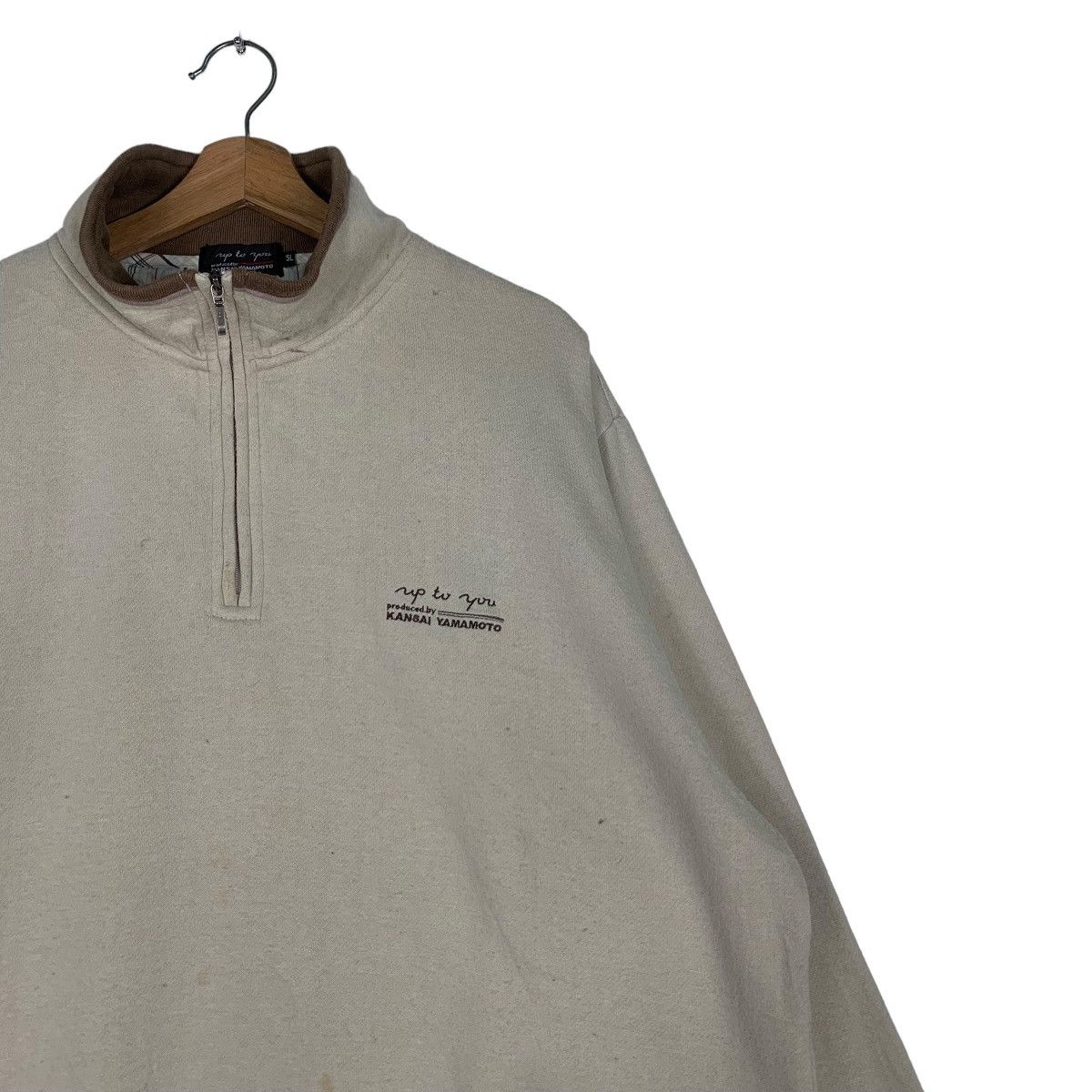Kansai Yamamoto KANSAI YAMAMOTO Half Zip Turtle Neck Sweatshirt #0442-C20 Size US XXL / EU 58 / 5 - 5 Thumbnail