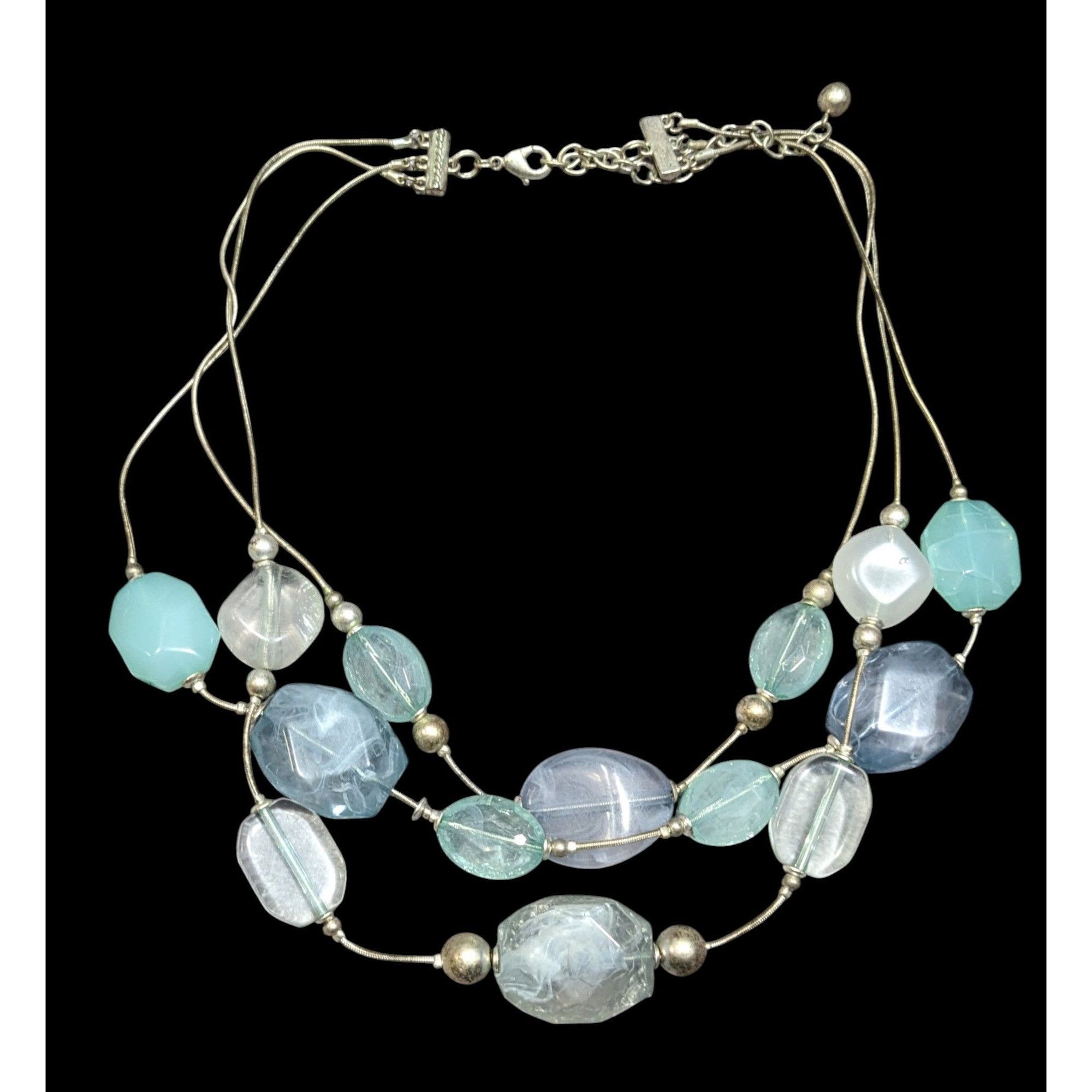Other Whimsical Medmaidcore Blue And Silver Tone Layered Necklace Size ONE SIZE - 1 Thumbnail