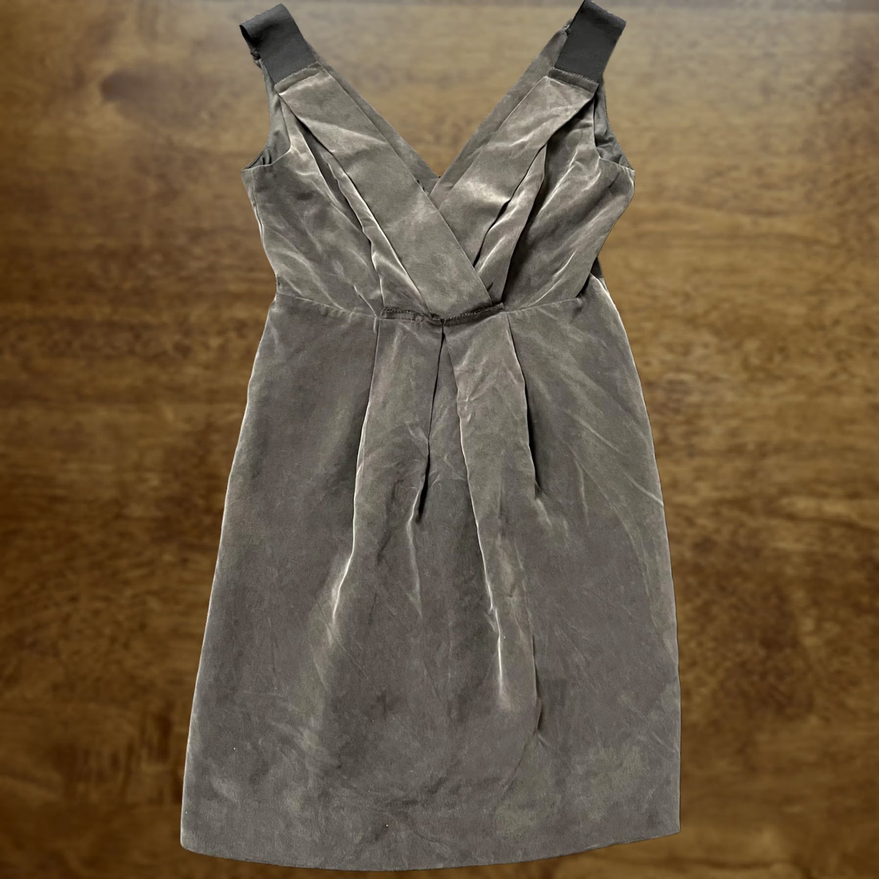 J.Crew J.CREW Dress Womens 8 Gray 100% Silk V-Neck Sleeveless Cocktail Sheath Lined【DO NOT】 Size M / US 6-8 / IT 42-44 - 1 Thumbnail