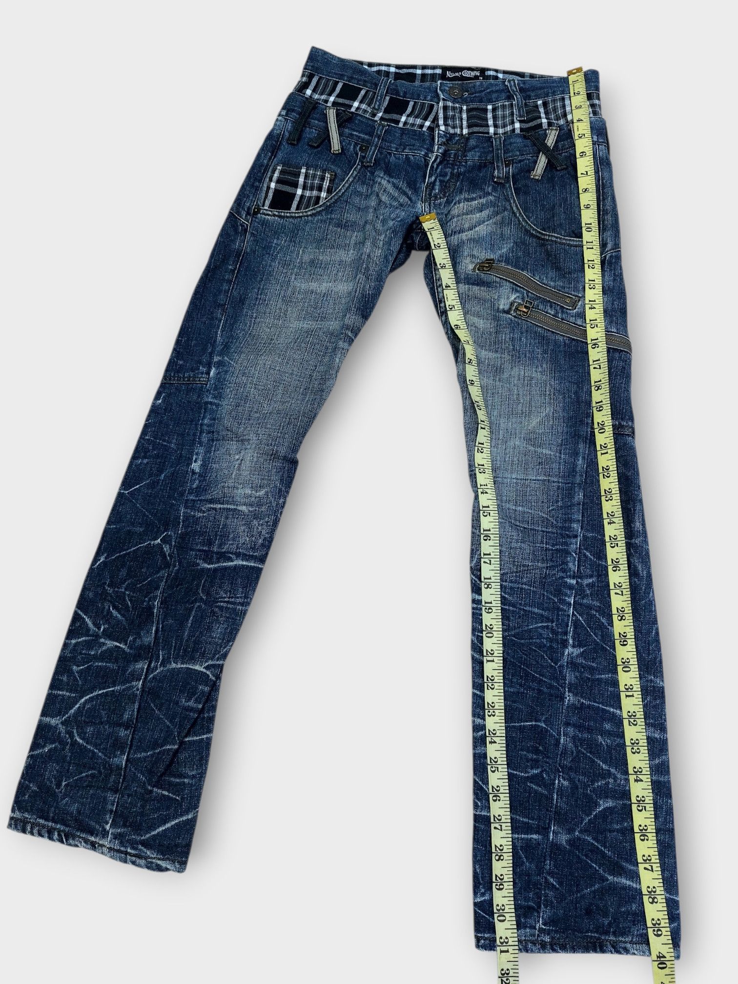 Vintage Nylaus Y2k Double Waist Vintage Denim Size US 30 / EU 46 - 16 Thumbnail