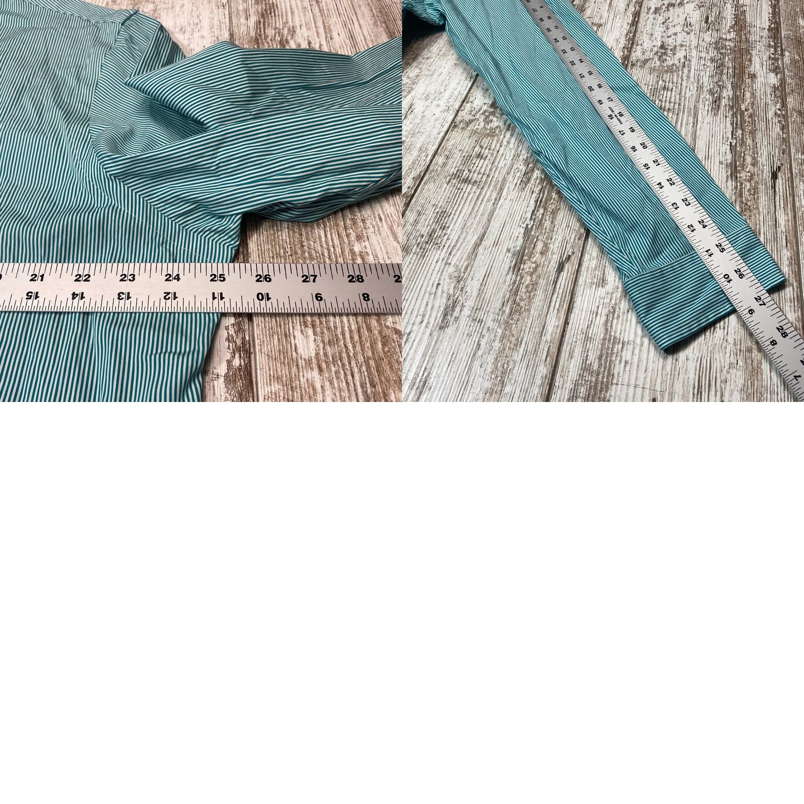 Ralph Lauren Ralph Lauren Shirt Mens XL Long Sleeve Button Up Green Striped 100% Cotton 7487 Size US XL / EU 56 / 4 - 8 Thumbnail