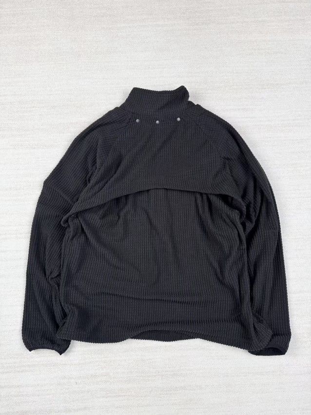 Japanese Brand DETACHABLE SLEEVE GRID FLEECE PULL OVER | baloriginal. Size US S / EU 44-46 / 1 - 7 Thumbnail