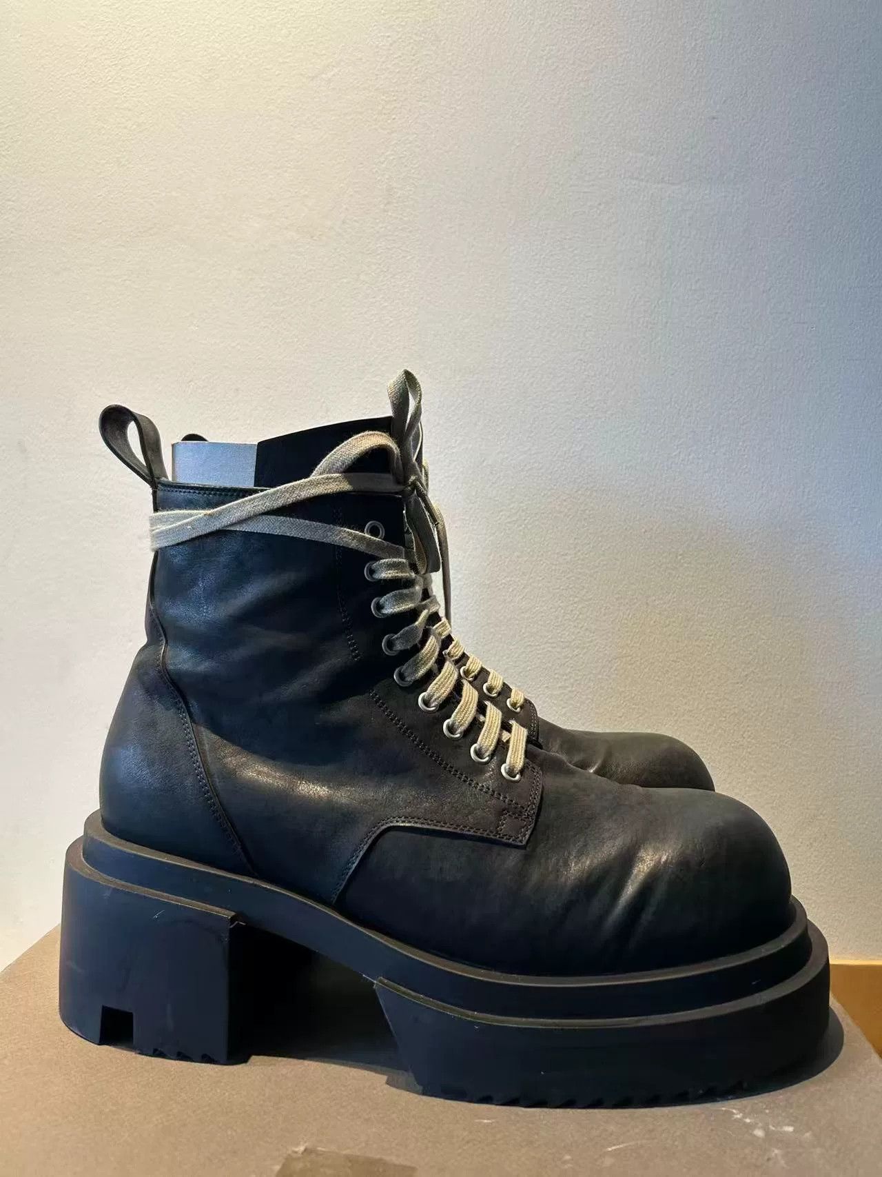 Rick Owens Army High-Top Boots