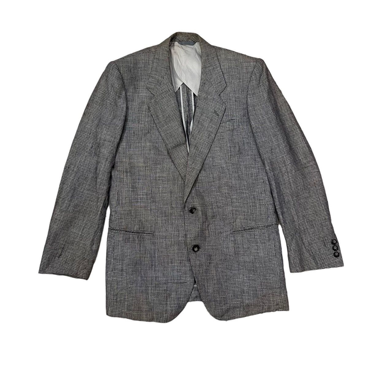 Yves Saint Laurent Vintage YSL Gingham Button Blazer Jacket Size US S / EU 44-46 / 1 - 1 Thumbnail