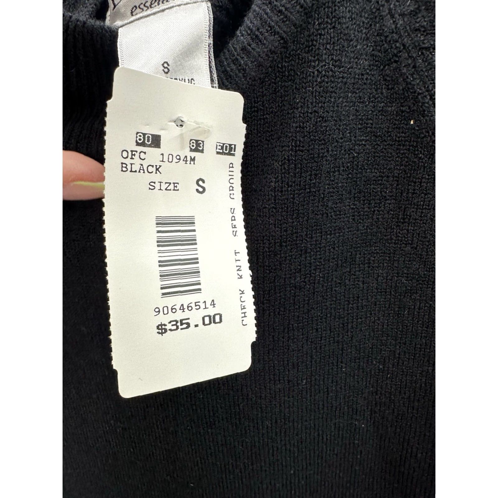 Essentials Drapers Essentials Sweater Womens Short Sleeve Mock Neck Knit NWTs Black S Pullover All Seasons 90s Vintage: No Size S / US 4 / IT 40 - 4 Thumbnail