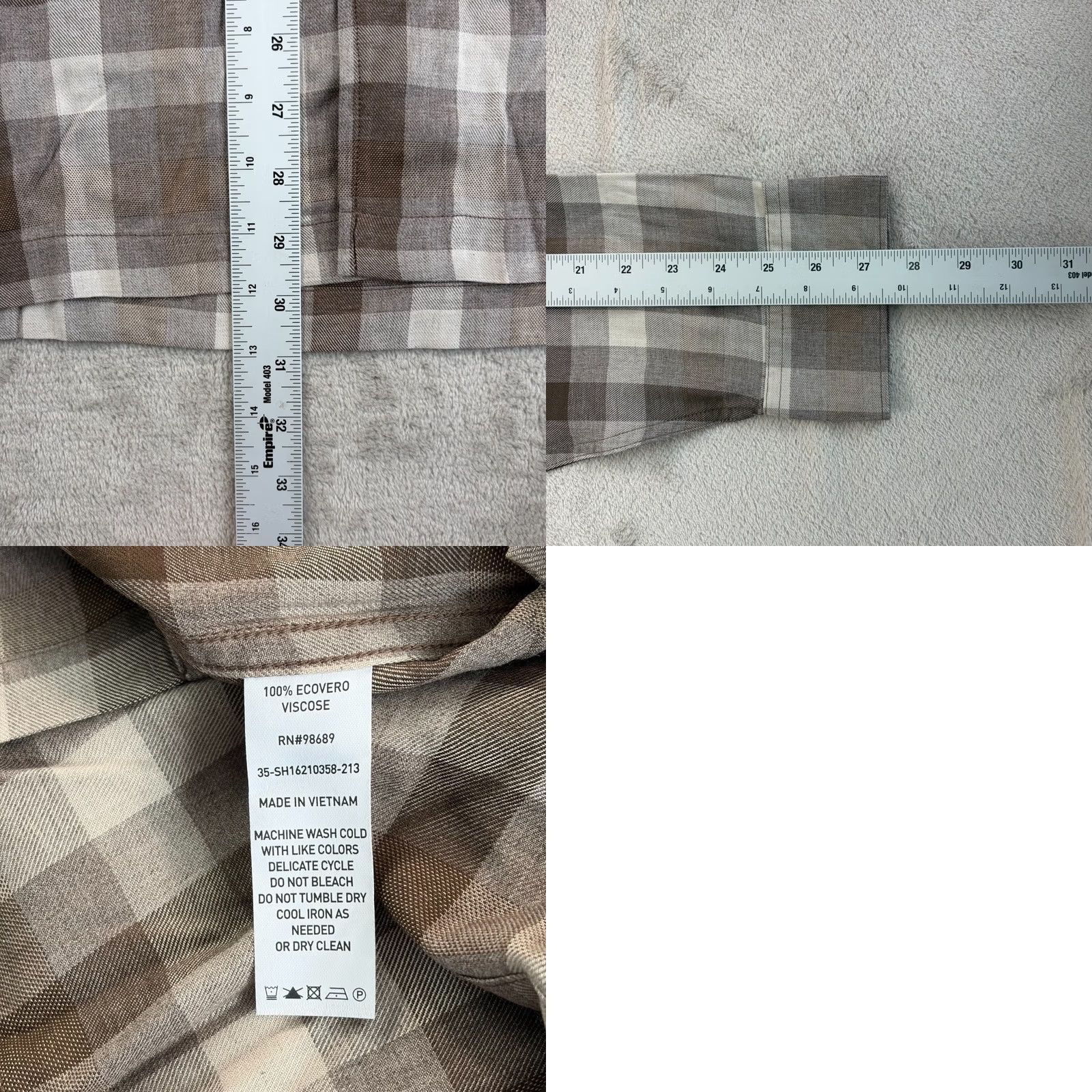 Todd Snyder Todd Snyder Rayon Plaid Field Shirt Men 2XL Classic Fit NWT Brown Veco/Viscose Button-Up Collar Shirt Size US XXL / EU 58 / 5 - 8 Thumbnail
