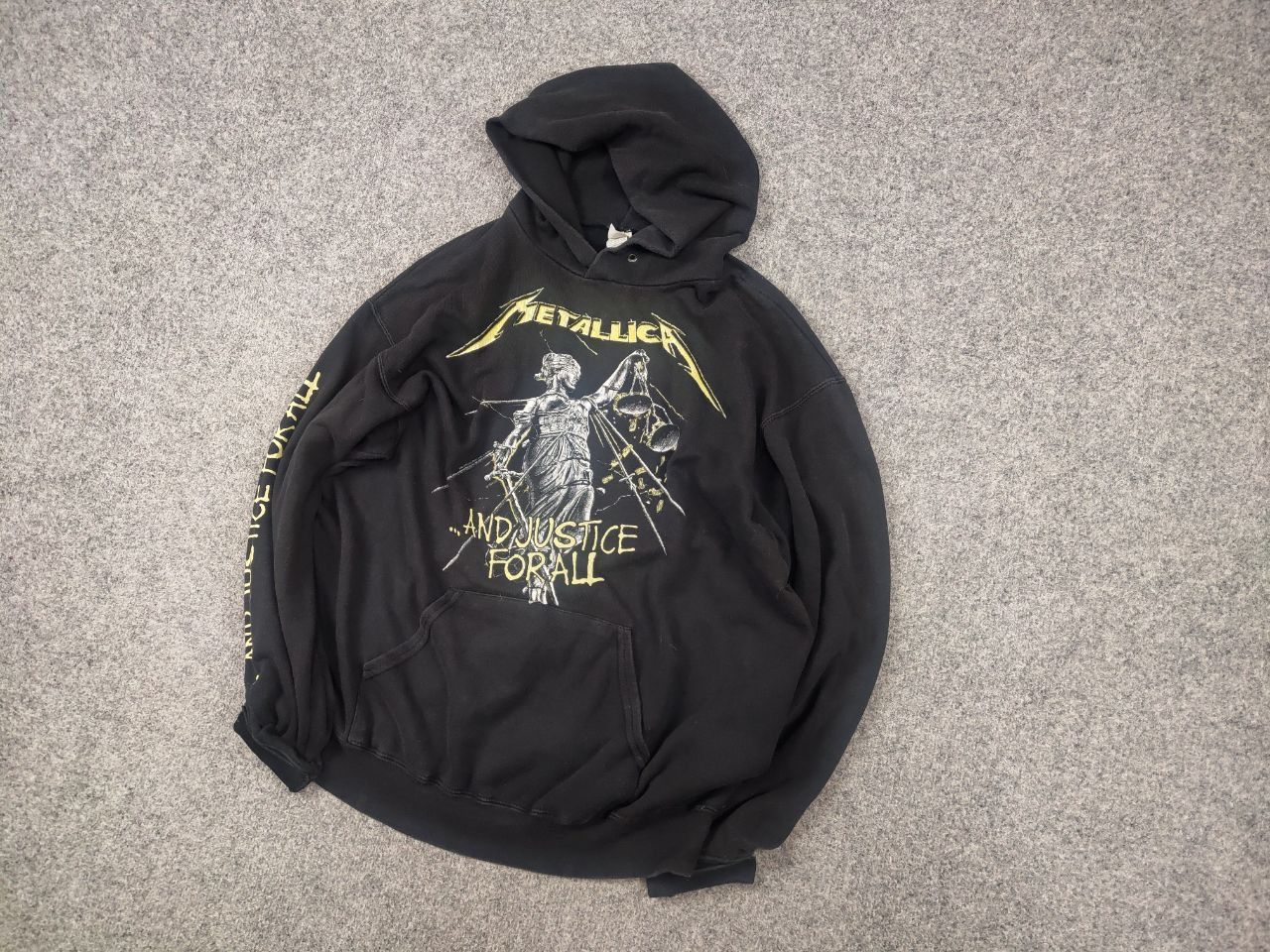 Vintage Vintage Metalicca Justice for All Black Hoodie Rock 90's Size US L / EU 52-54 / 3 - 3 Thumbnail