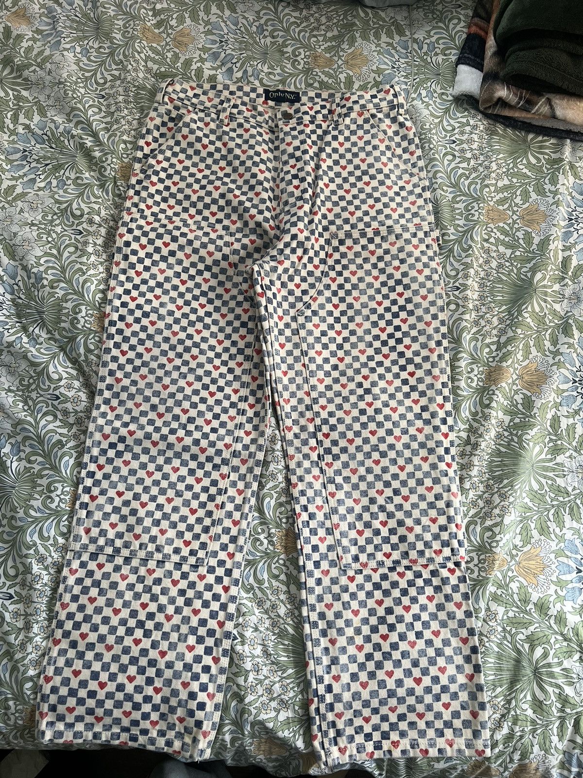image of Only Ny Heart Double Knee Pants in White, Men's (Size 34)