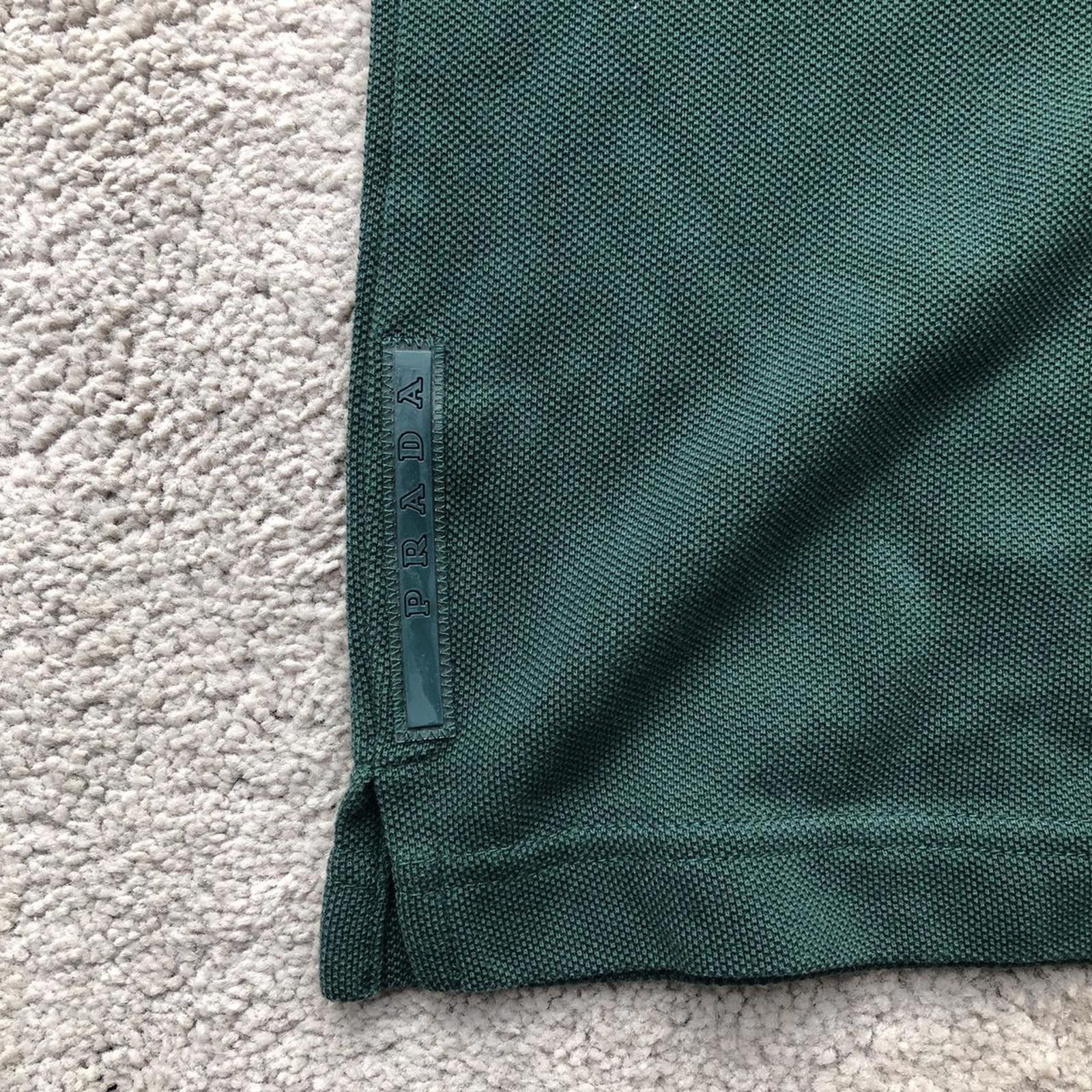 Prada Prada Tonal Green Tab Polo Shirt Size US XL / EU 56 / 4 - 2 Thumbnail