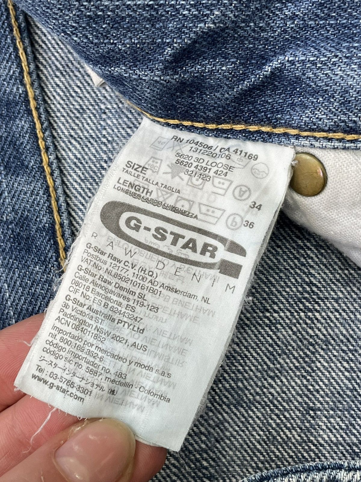 G-Star G-star Raw Denim Blue Jeans Vintage baggy y2k Style Pants Size US 36 / EU 52 - 8 Thumbnail