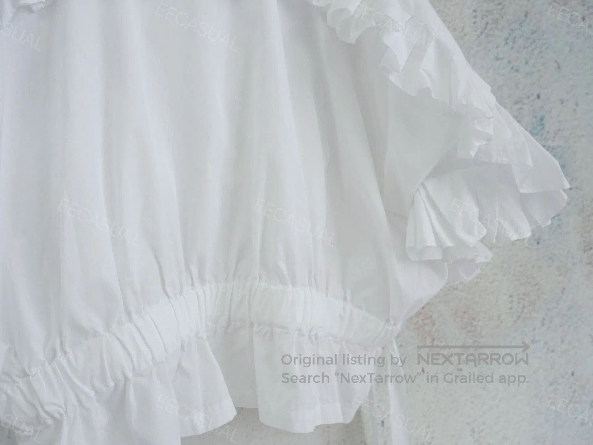 CDG by Comme des Garcons White Ribbon Detail Shirt by Comme des Garçons. Size S / US 4 / IT 40 - 4 Thumbnail