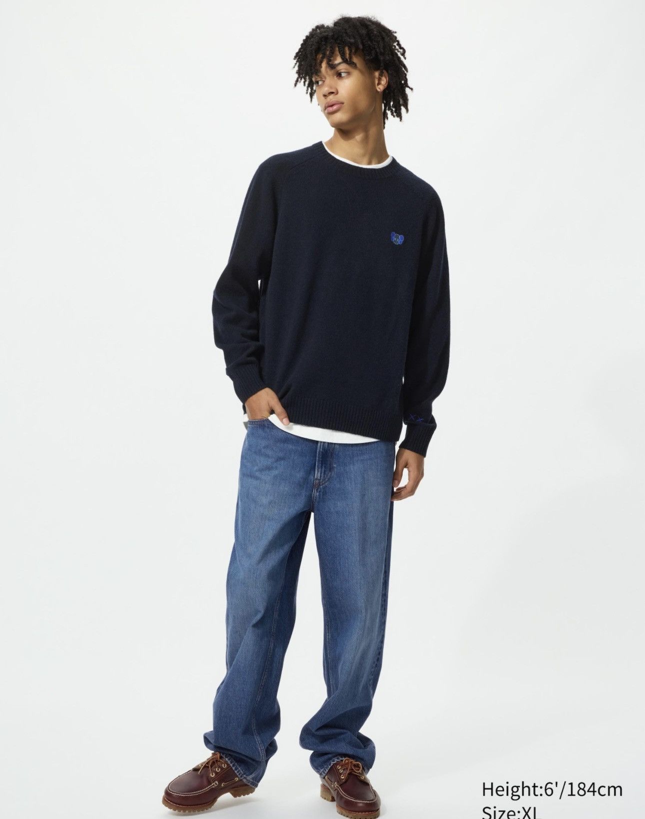 Kaws × Uniqlo Uniqlo X Kaws Lambswool Crew Neck Sweater Size US S / EU 44-46 / 1 - 11 Thumbnail