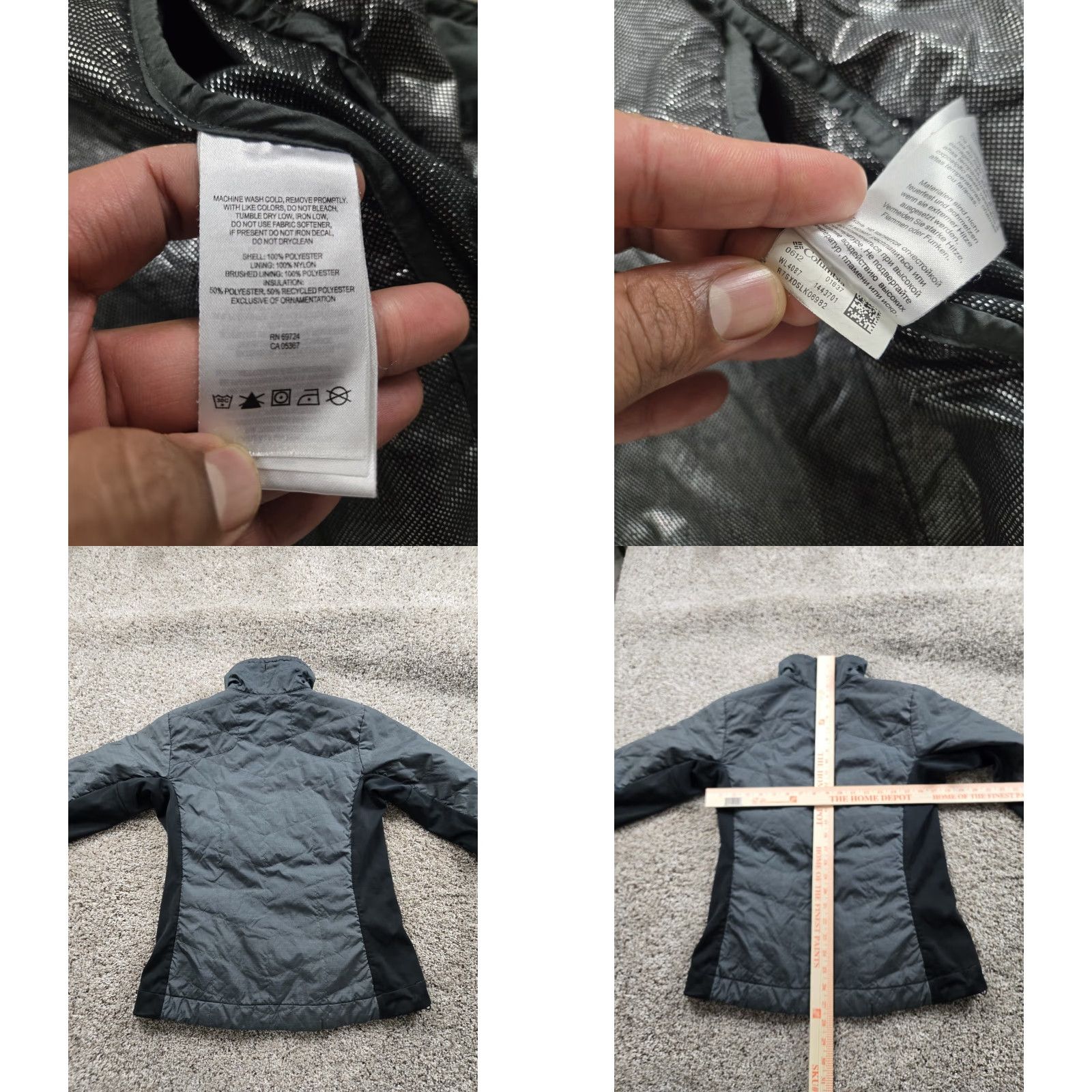 Vintage Columbia Omni Heat Jacket Medium Womens Gray Full Zip Mock Neck Size M / US 6-8 / IT 42-44 - 8 Thumbnail
