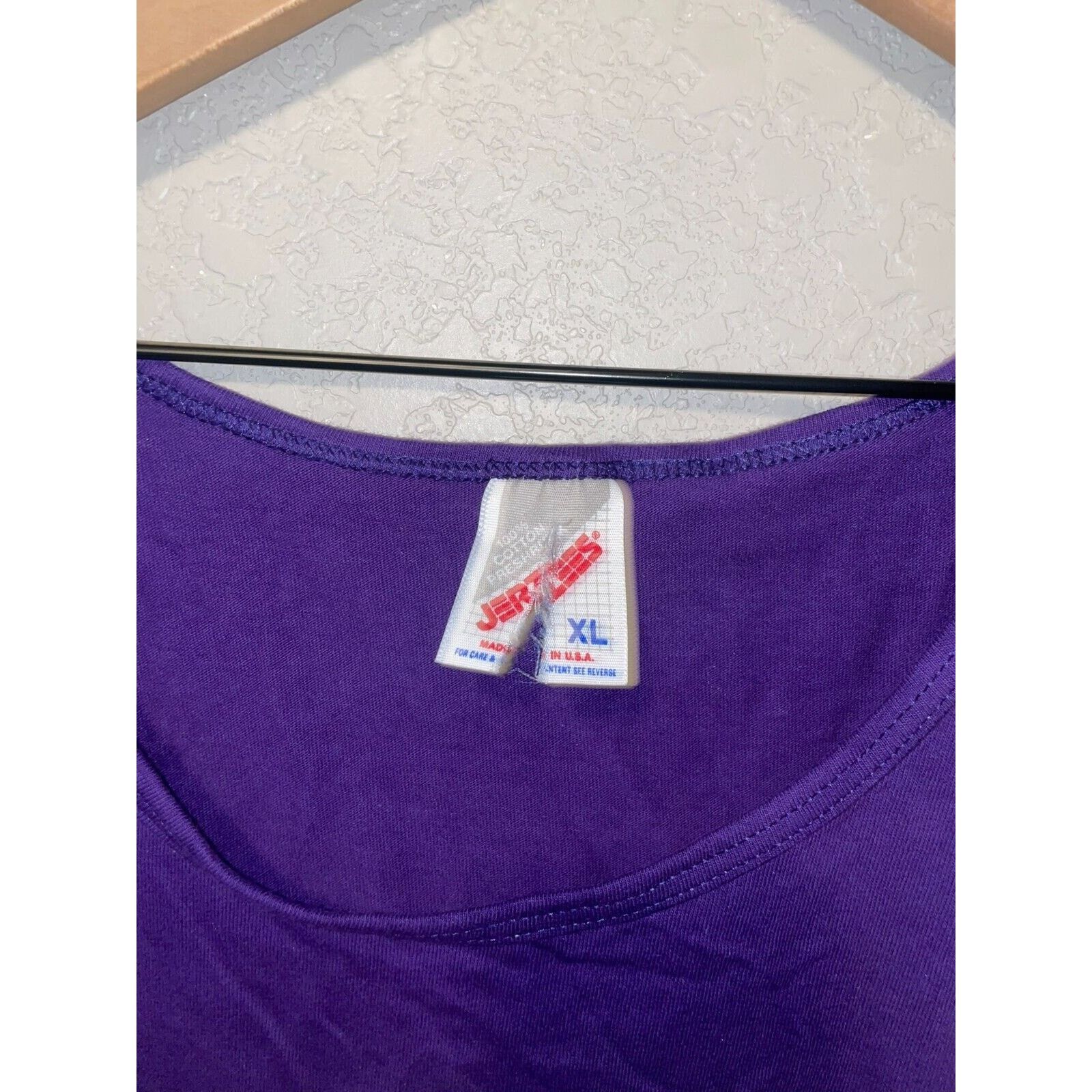 Jerzees Vintage Sleeveless Purple Shirt Jerzees Tank Tee VTG XL 90s Size US XL / EU 56 / 4 - 6 Thumbnail