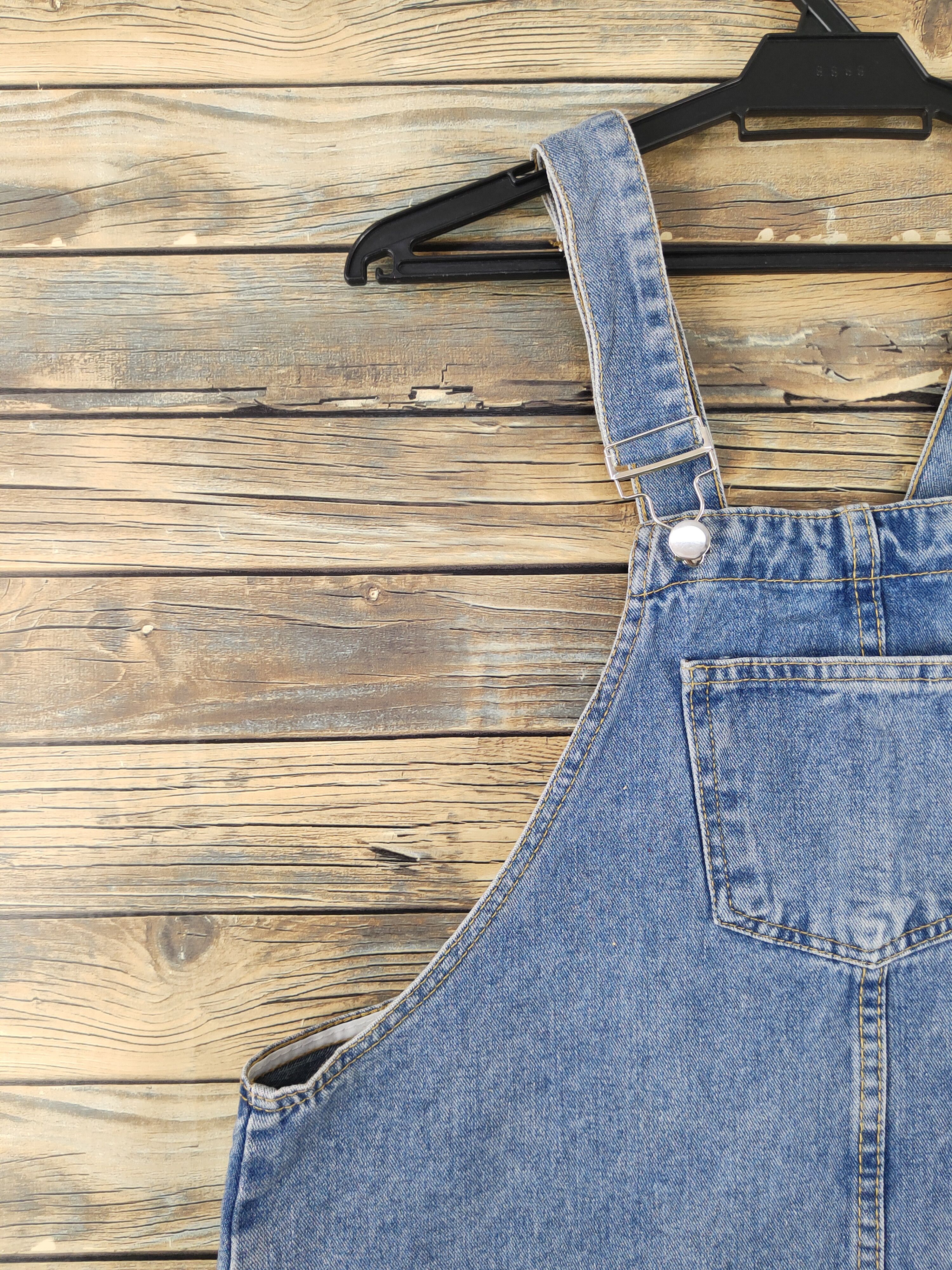 Japanese Brand × Vintage Japanese Brand Blue Denim Skirt Jumpsuits Size 41" - 3 Thumbnail