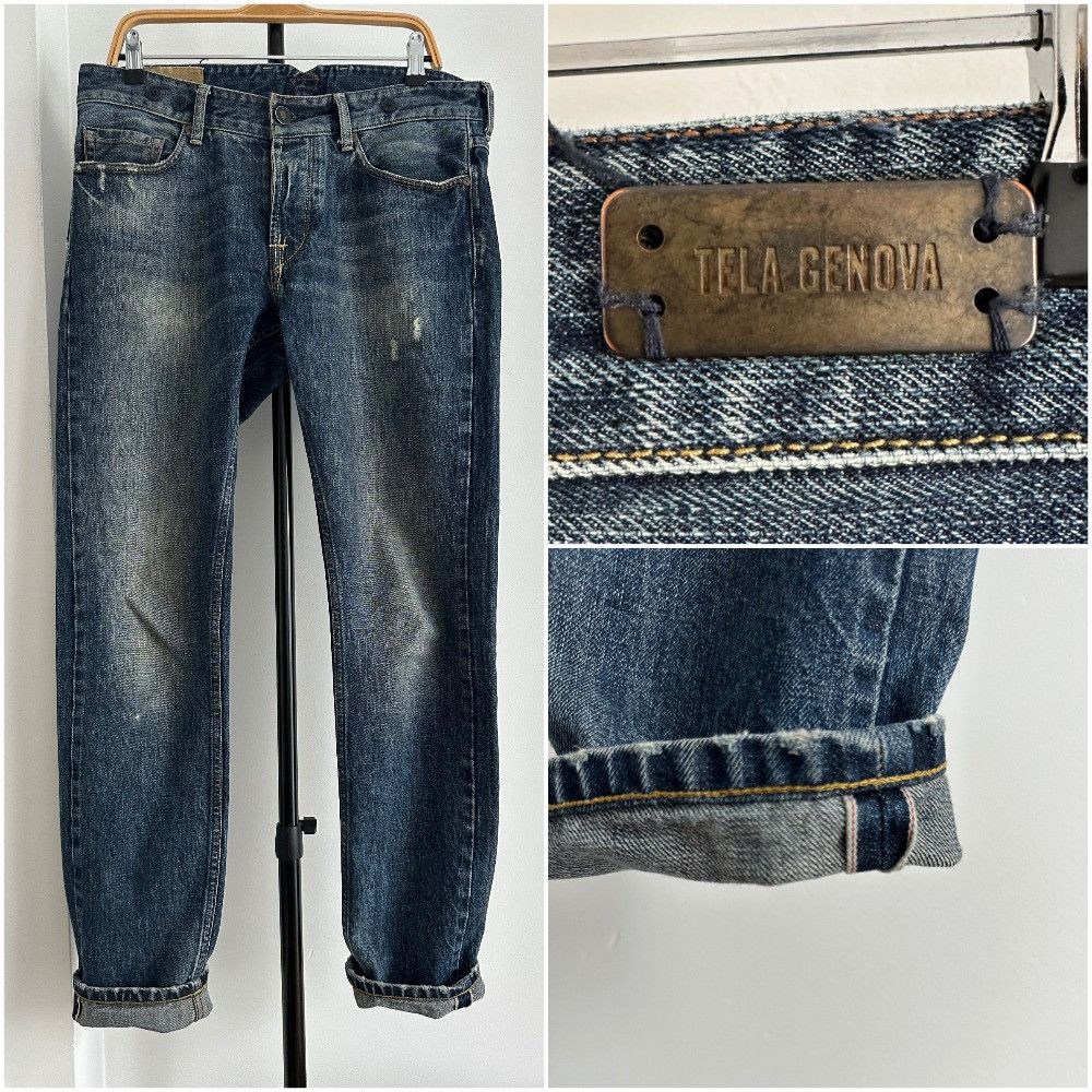 Other TELA GENOVA Selvedge Washed denim pants jeans Size US 35 - 1 Thumbnail