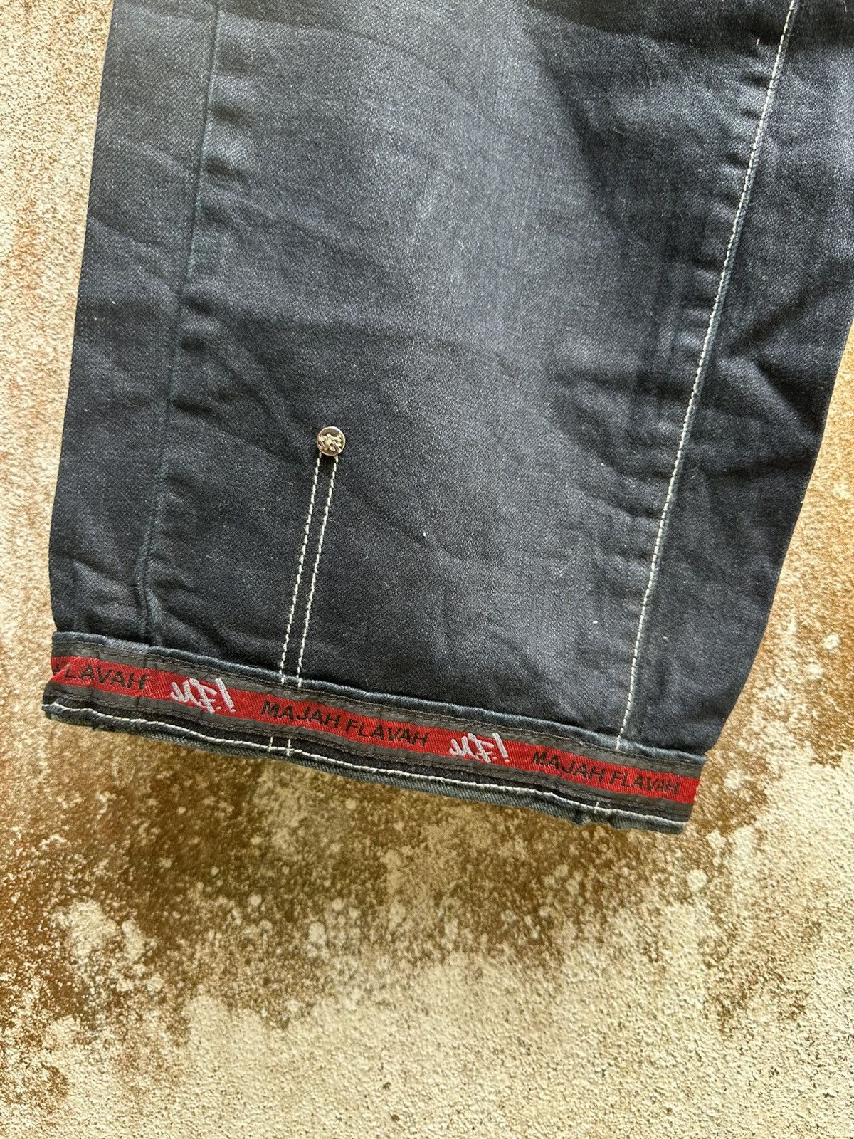 If Six Was Nine × Japanese Brand Vintage 90s MAJAH FLAVAH Baggy HipHop Flare Pants BOSS01 Size US 31 - 10 Thumbnail