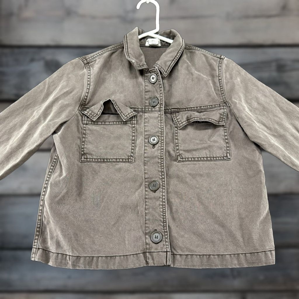 Nicole Miller Nicole Miller Jacket Womens S Brown Denim Type 2 Trucker Button Up Cotton Lined Short Sleeve Long Sleeve Classic 90s Western Size S / US 4 / IT 40 - 1 Thumbnail