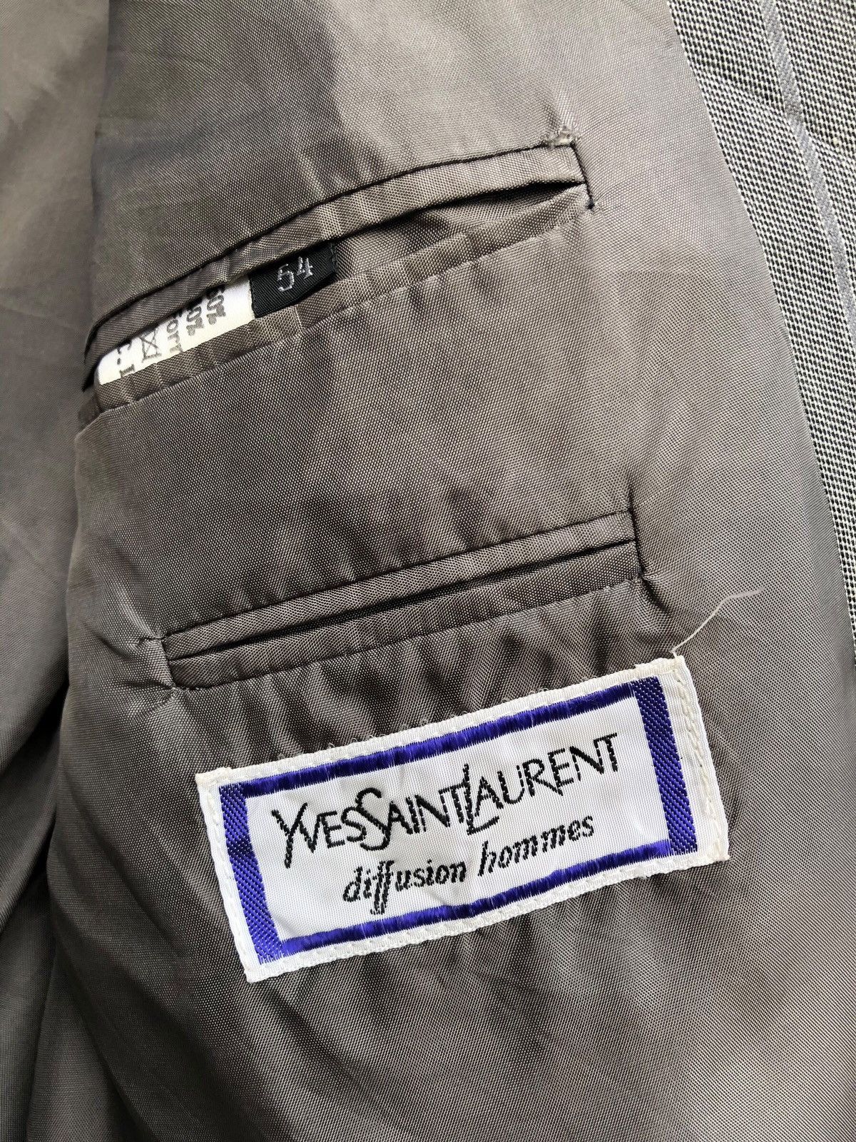 Vintage Vintage Yves Saint Lauren diffusion hommes blazer Size 54R - 7 Thumbnail