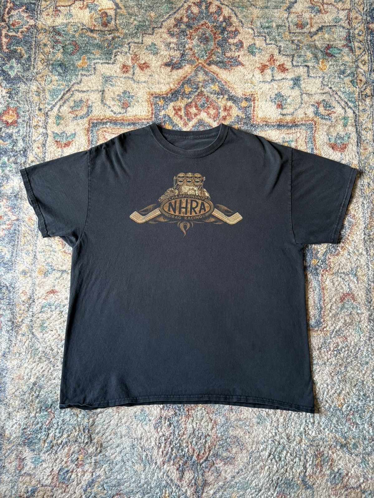 Vintage Vintage NHRA Racing Skulls T-shirt Size XL Size US XL / EU 56 / 4 - 1 Thumbnail