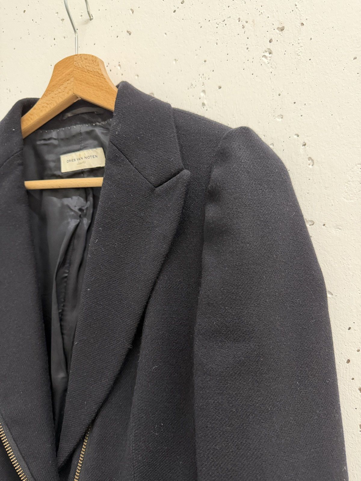 Dries Van Noten Dries Van Noten Asymmetric Zip Wool Blazer Size M / US 6-8 / IT 42-44 - 6 Thumbnail