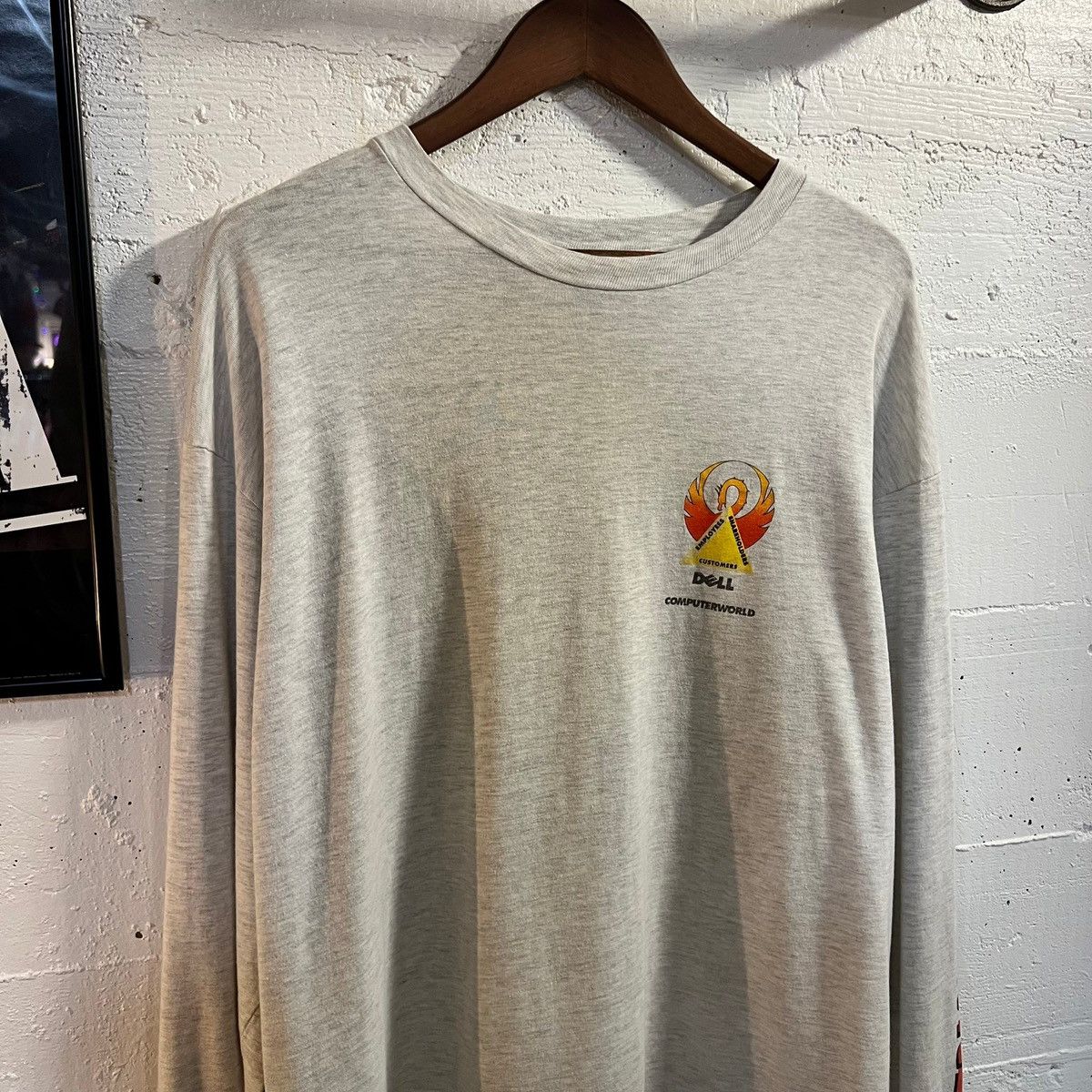 Vintage Vintage 90's Dell Computers 'Phoenix' Long Sleeve T-Shirt Size US XL / EU 56 / 4 - 4 Thumbnail