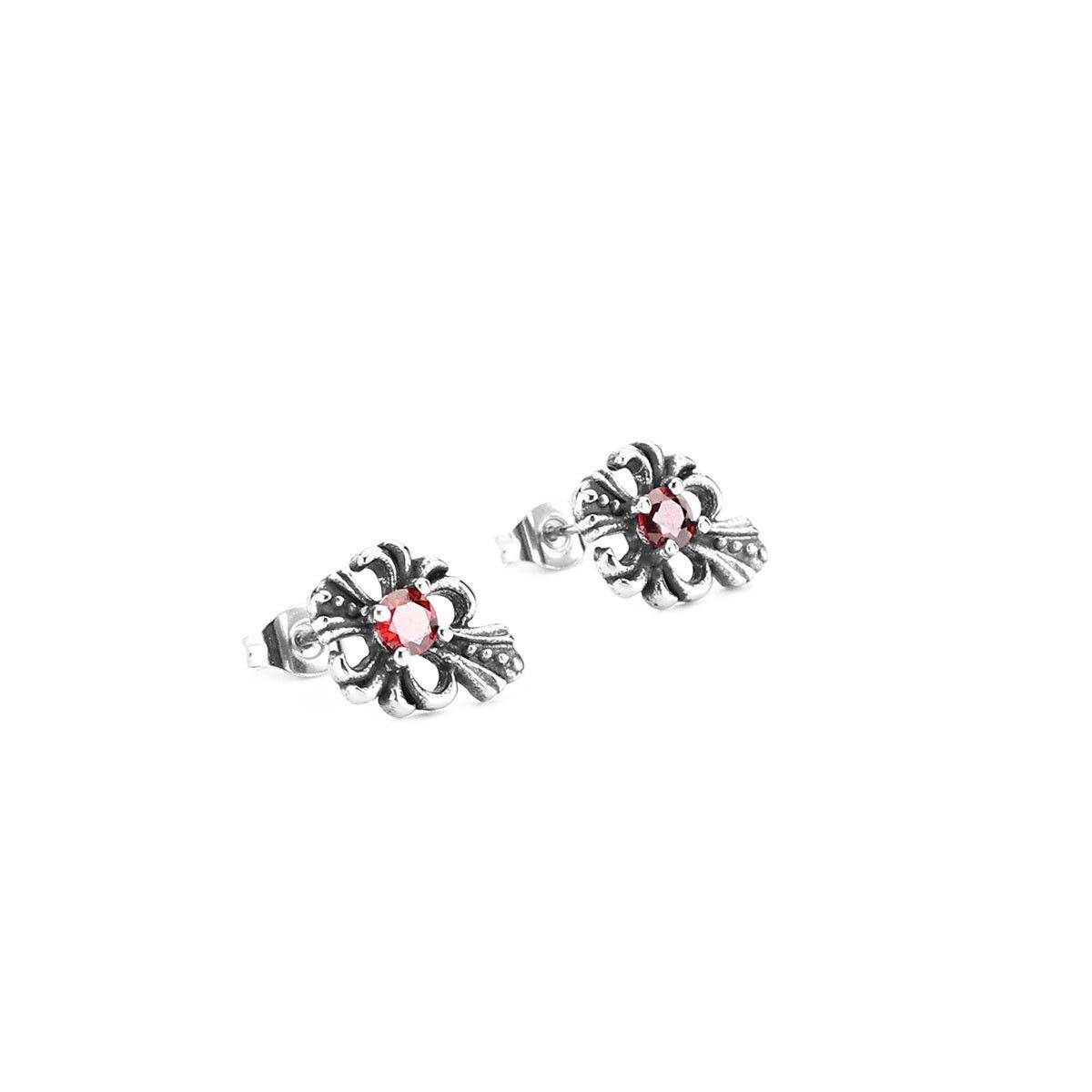 Jewelry Red Cross Stud Earrings Charm Stainless Earring Gift Size ONE SIZE - 6 Thumbnail