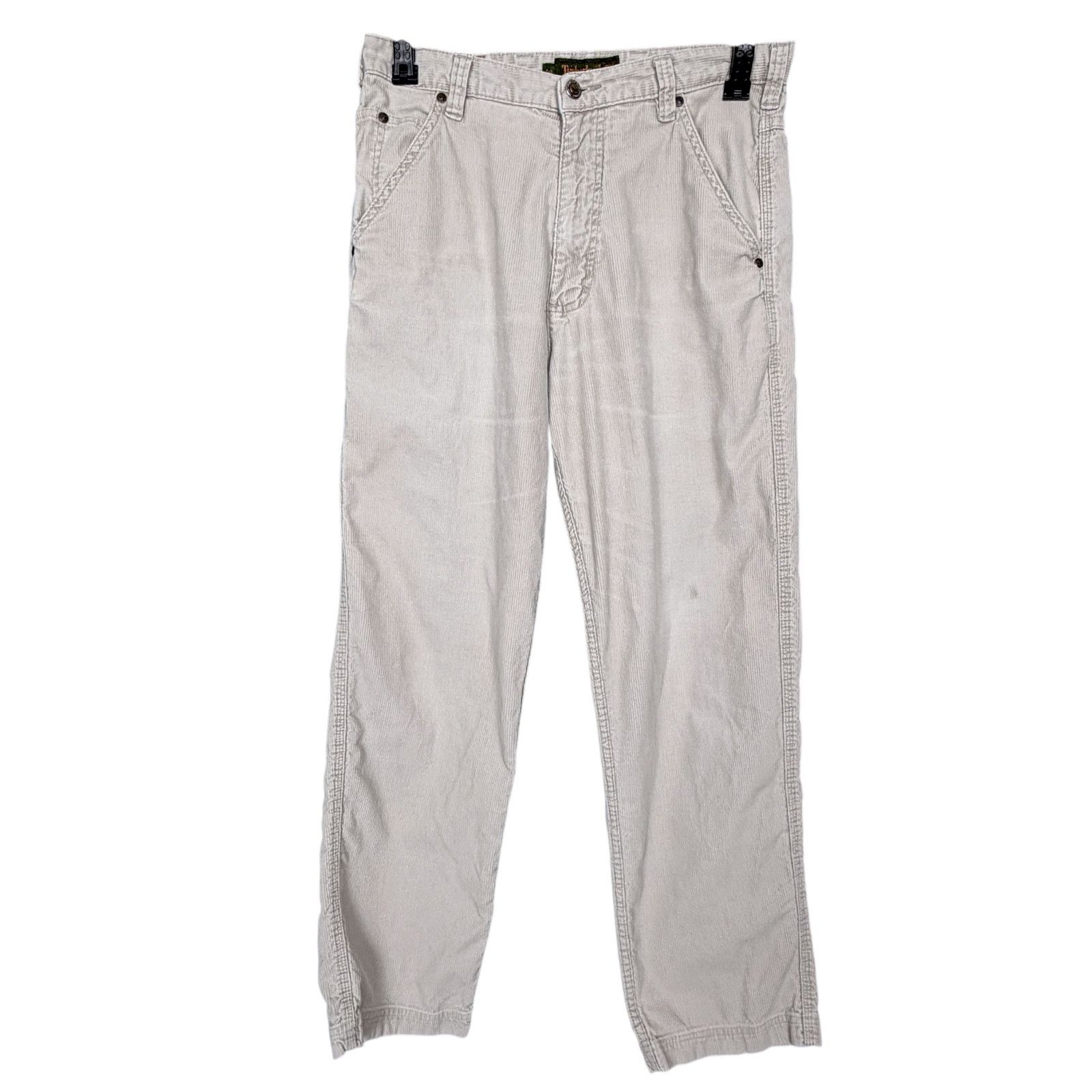 Timberland Vintage 90s Timberland Gray Corduroy Carpenter Pants 32x30 Size US 32 / EU 48 - 14 Thumbnail