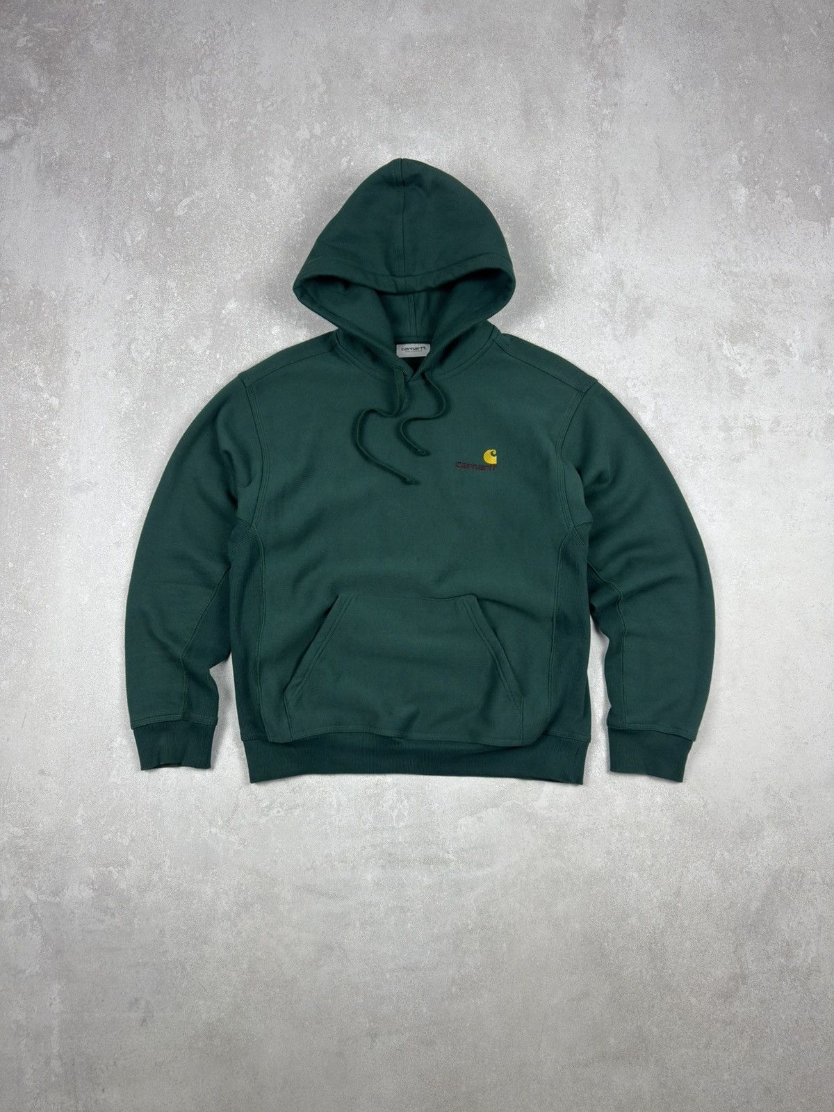 Carhartt Wip Carhartt WIP American Script Sweatshirt Green Hoodie Y2K Size US S / EU 44-46 / 1 - 1 Thumbnail