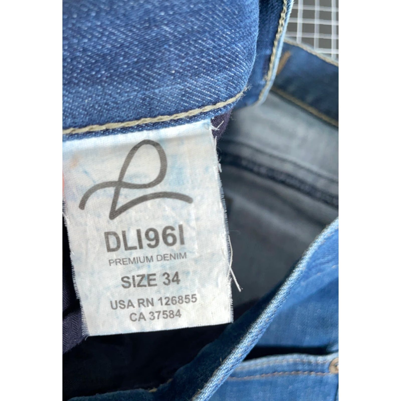 DL1961 DL1961 DL1961 Fisher Wide Leg Jeans Men's 34 x 28 Blue Denim Flare Cotton Blend Size US 34 / EU 50 - 3 Thumbnail