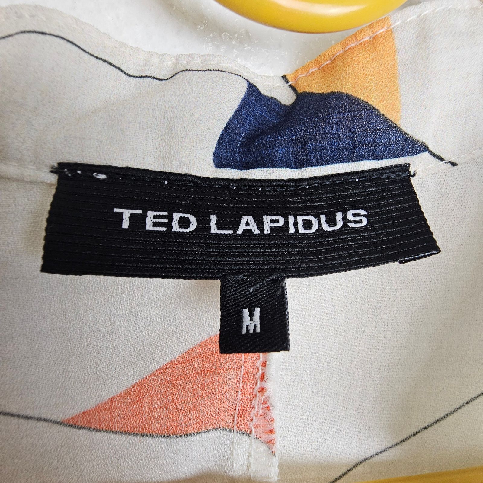 TED LAPIDUS Vintage Ted Lapidus Womens Artsy Geometric Print Blouse M Size M / US 6-8 / IT 42-44 - 5 Thumbnail