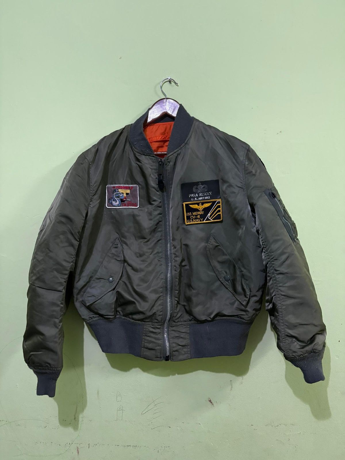 Alpha Industries VTG Alpha Industries MA-1 Jacket Destruct System Para rescue Size US M / EU 48-50 / 2 - 1 Thumbnail
